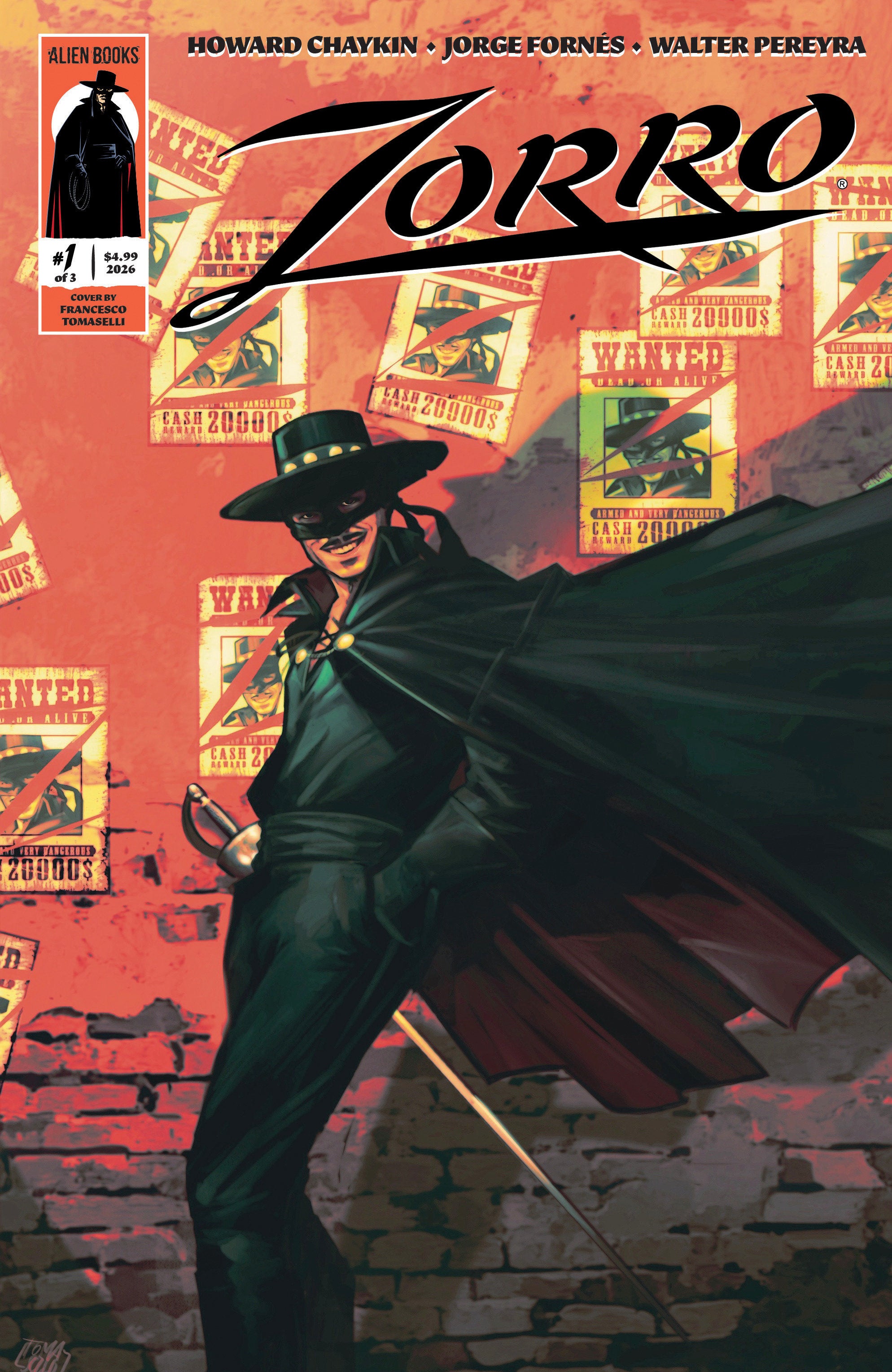 Zorro #1 Cover B Tomaselli