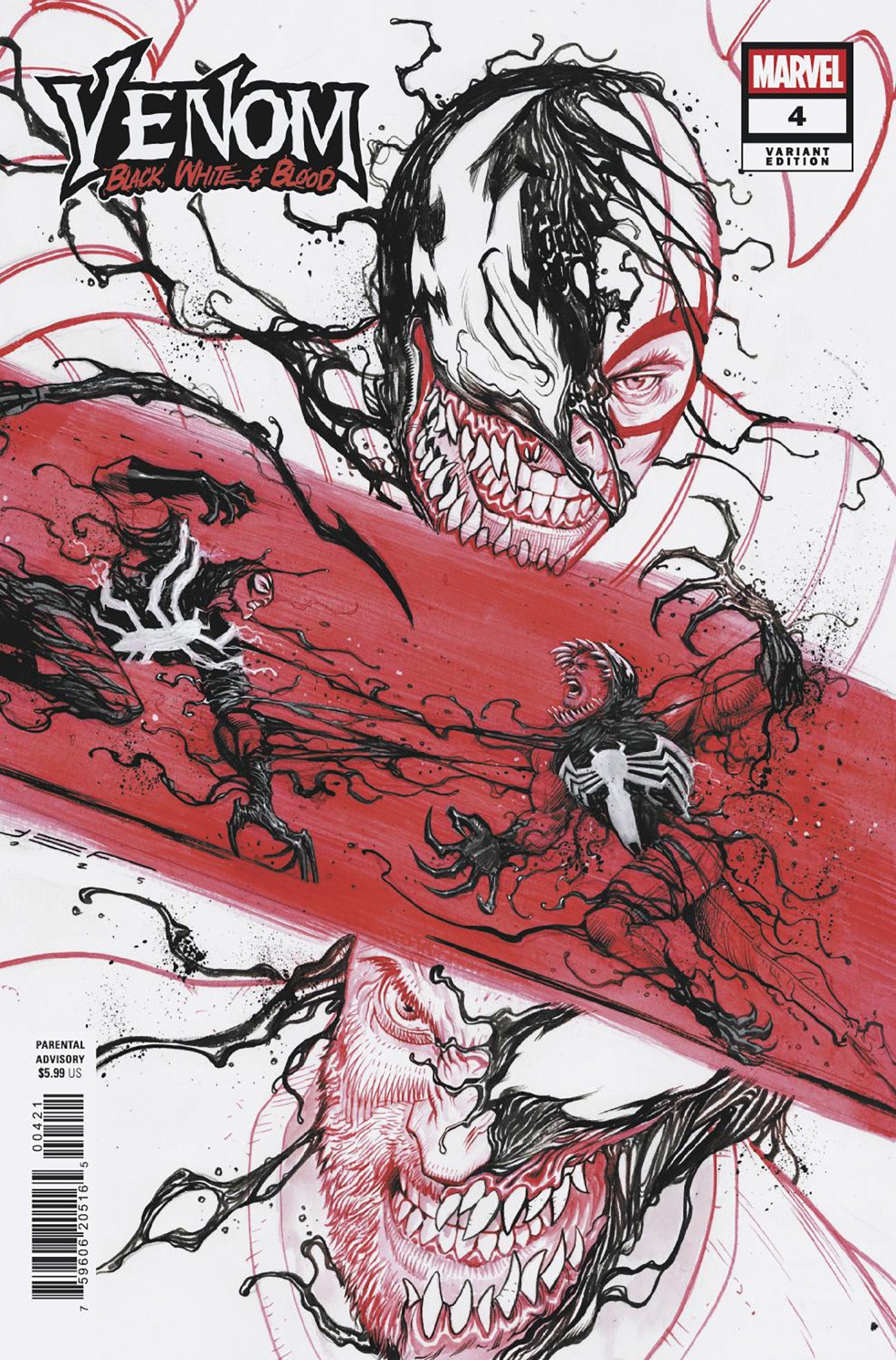 Venom Black White Blood #4 Juan Ferreyra Variant