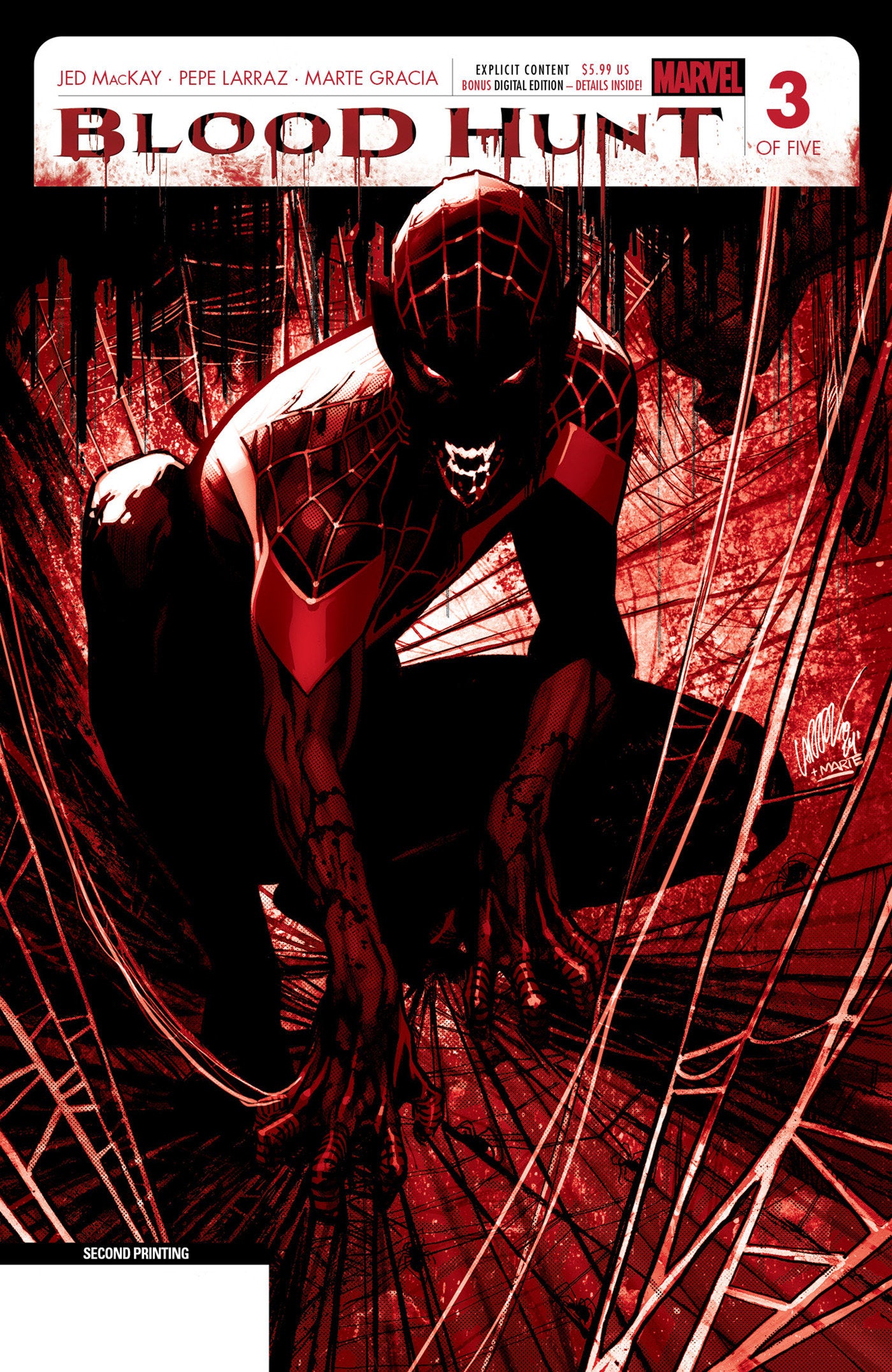 Blood Hunt Red Band #3 Pepe Larraz 2nd Print Variant [Bh]