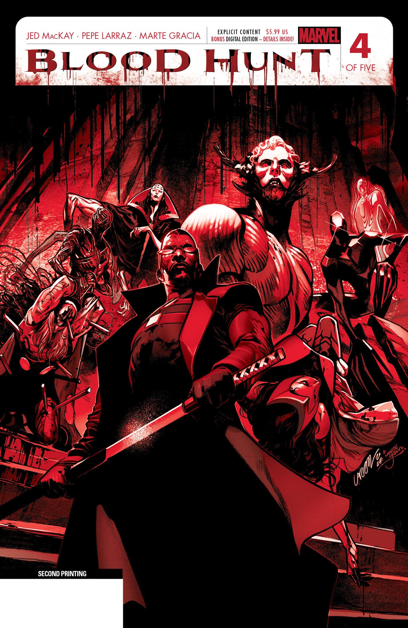 Blood Hunt Red Band #4 Pepe Larraz 2nd Print Variant [Bh]