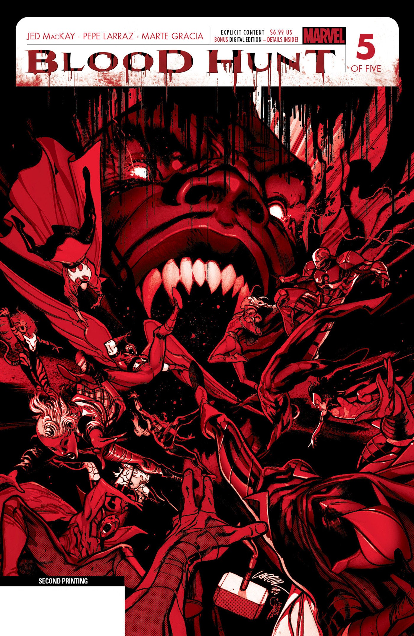Blood Hunt Red Band #5 Pepe Larraz 2nd Print Variant [Bh]
