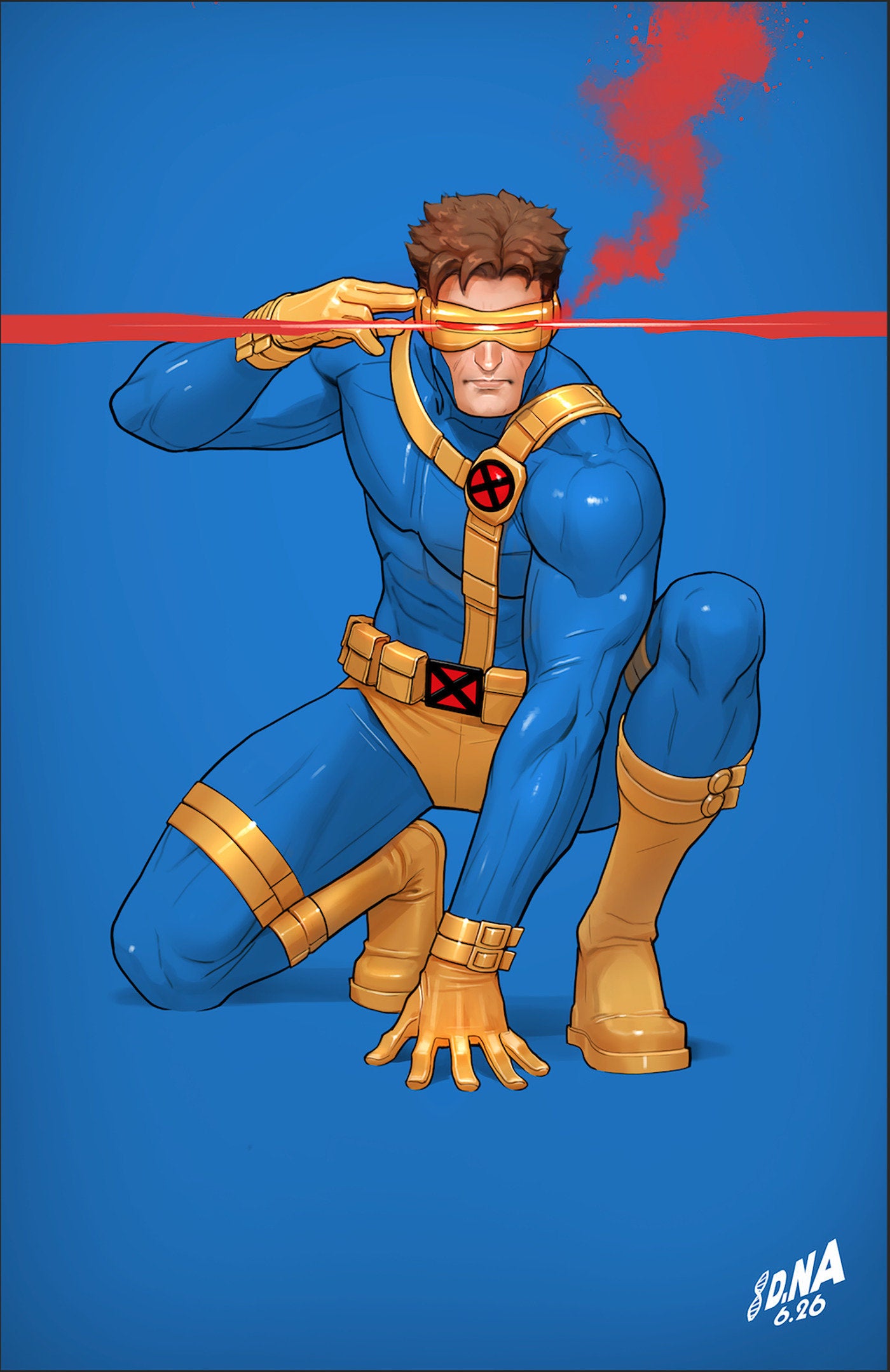 X-Men #33 David Nakayama Color Block Blue 50 Copy Full Art Variant