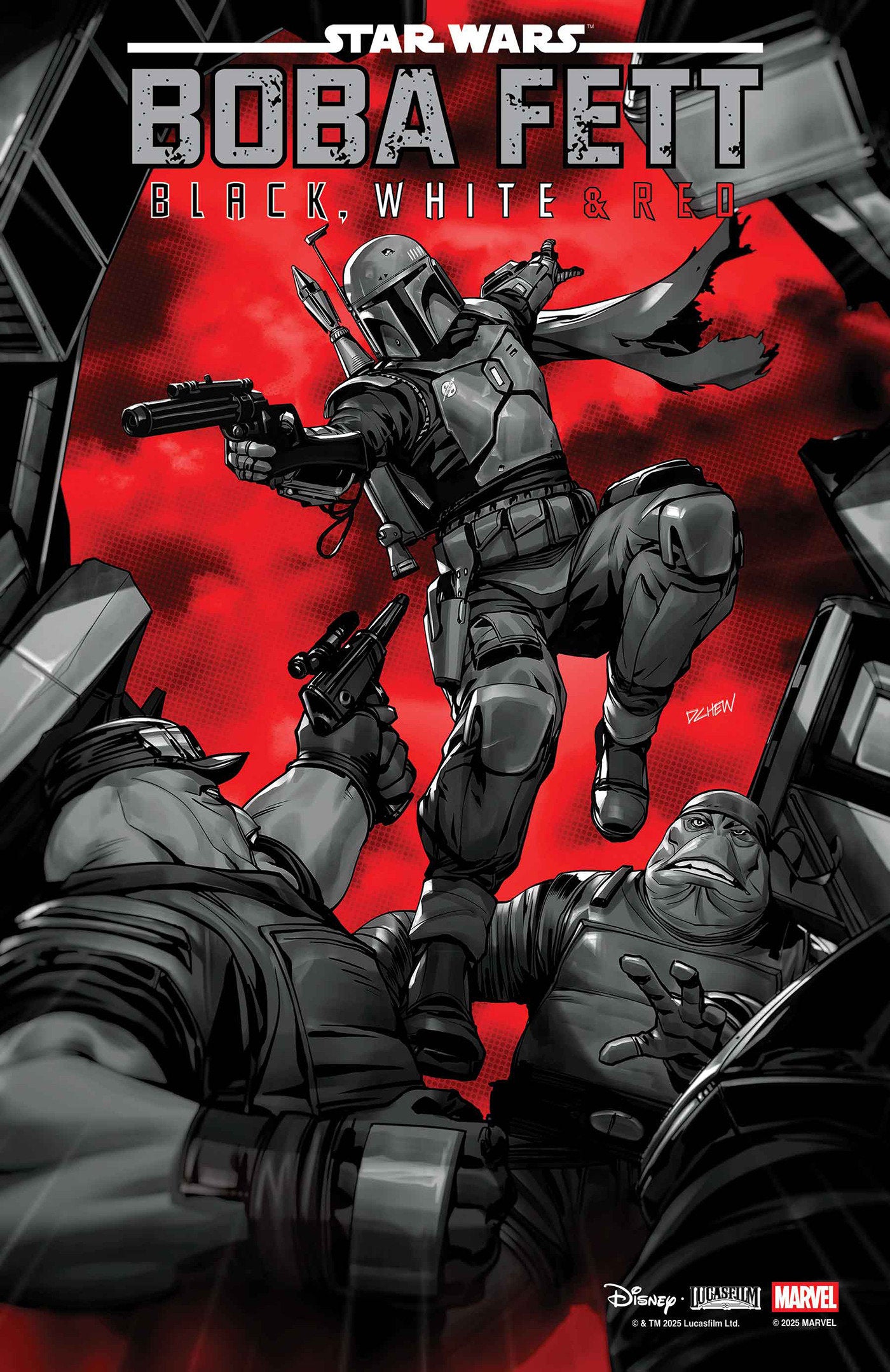 Star Wars Boba Fett Black White Red #2