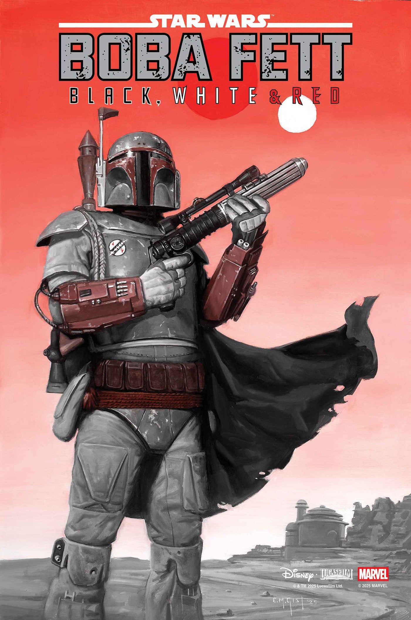 Star Wars Boba Fett Black White Red #3