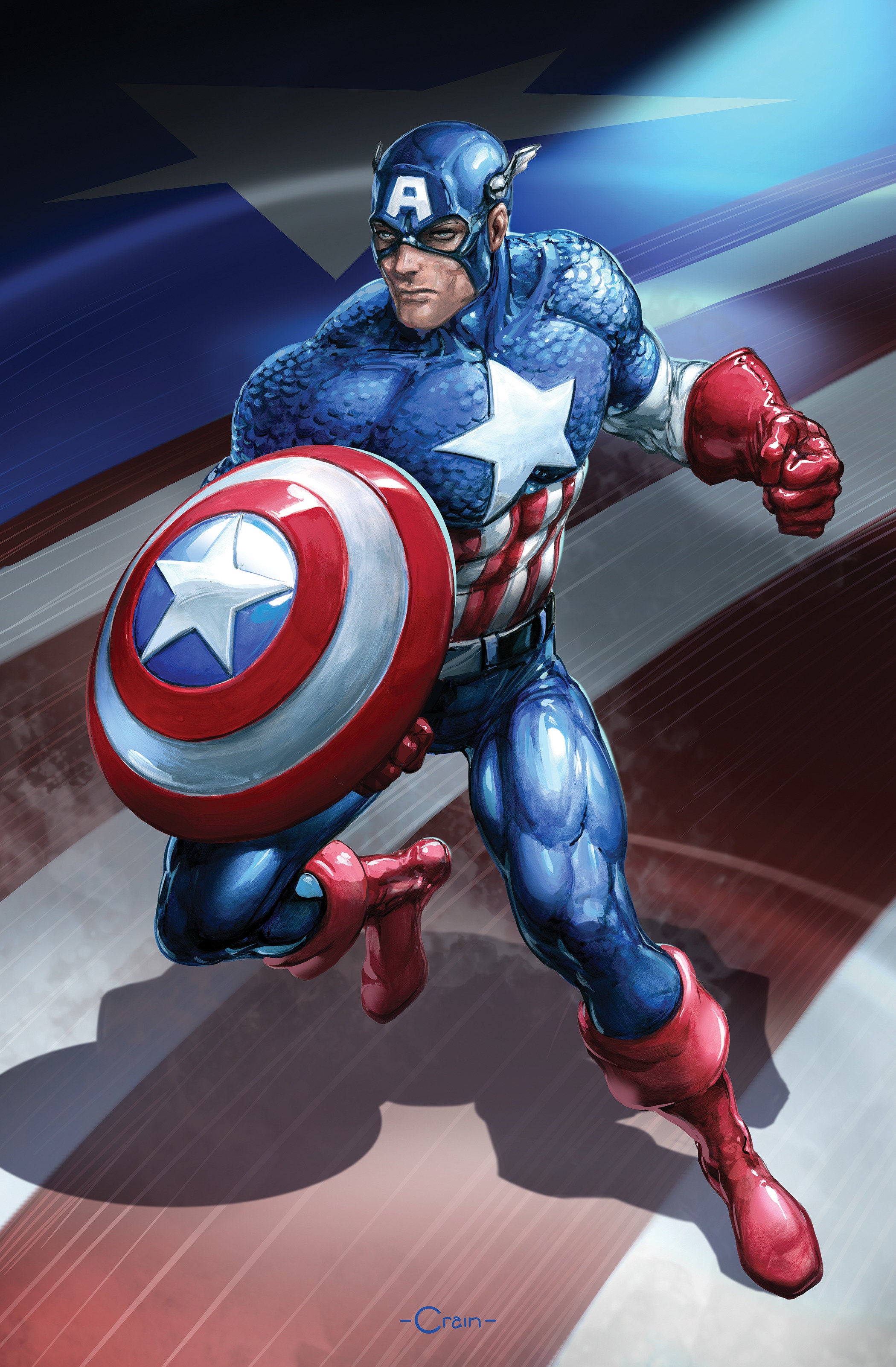Captain America #7 50 Copy Clayton Crain Full Art Variant