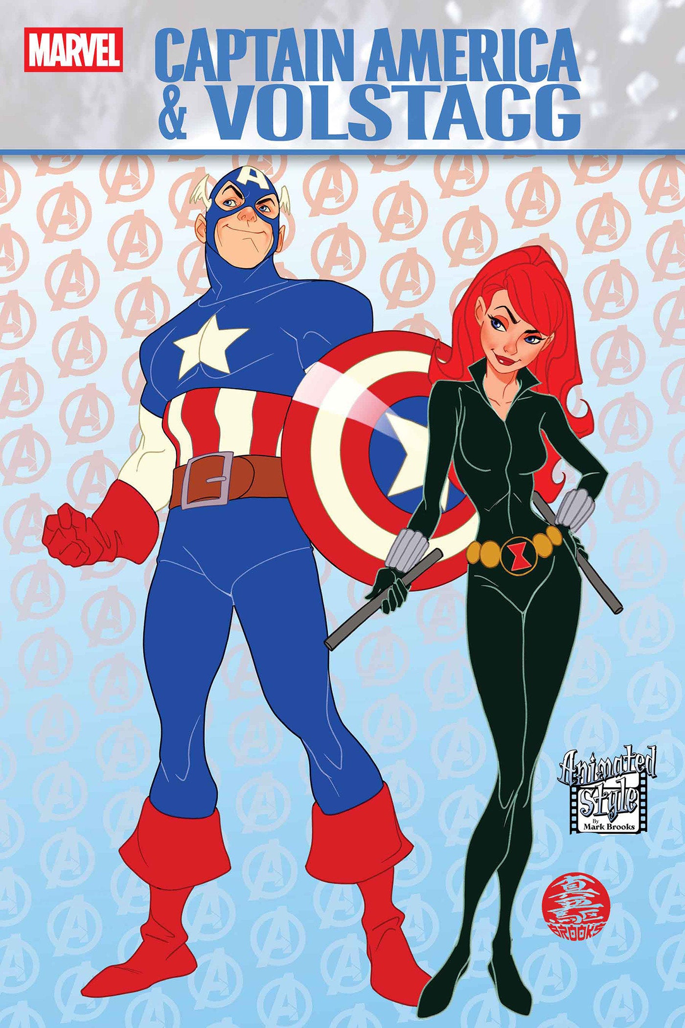 Captain America & Volstagg #1 Brooks Animated-Style Variant