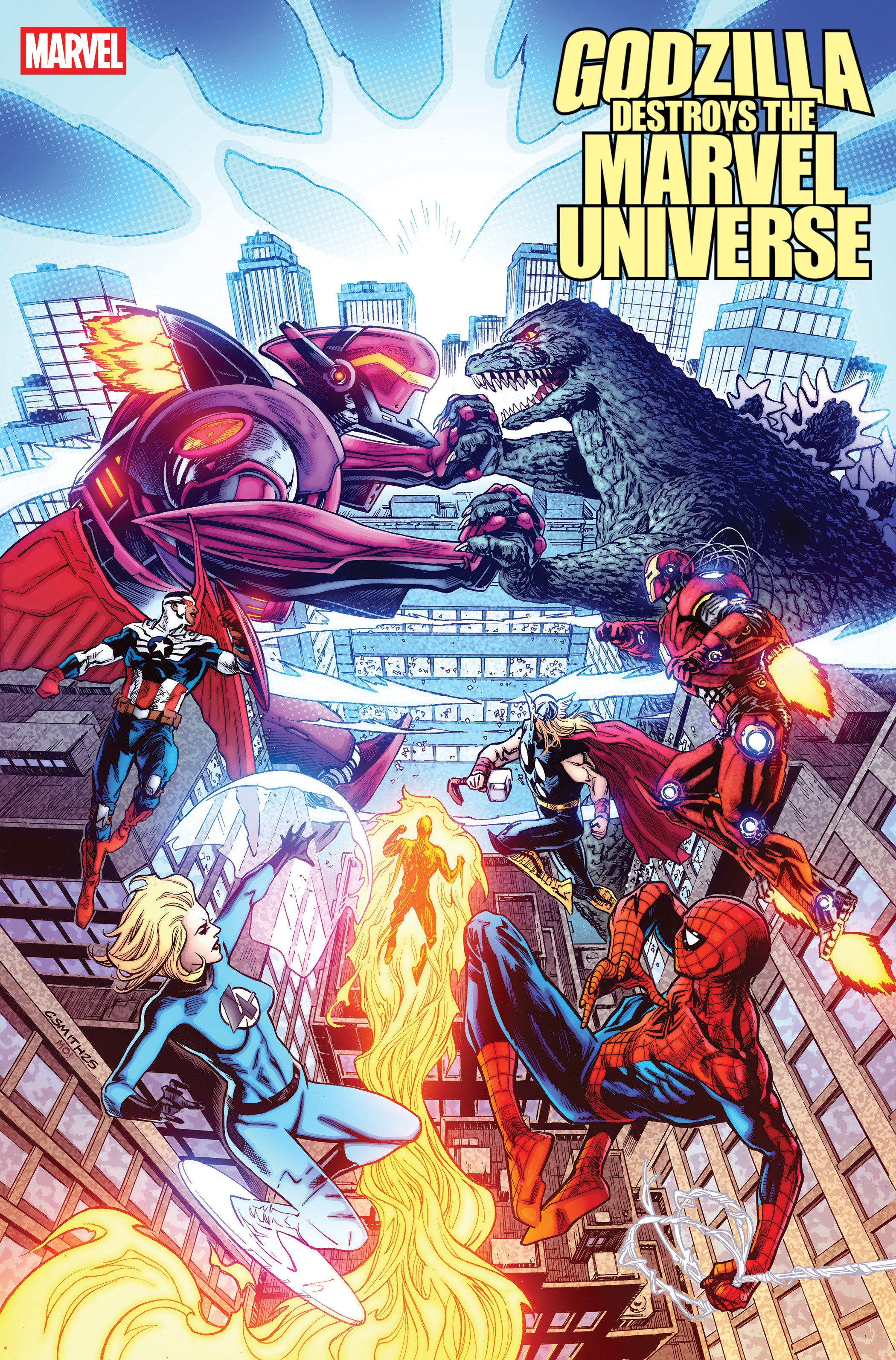Godzilla Destroys The Marvel Universe #5 Cory Smith Variant