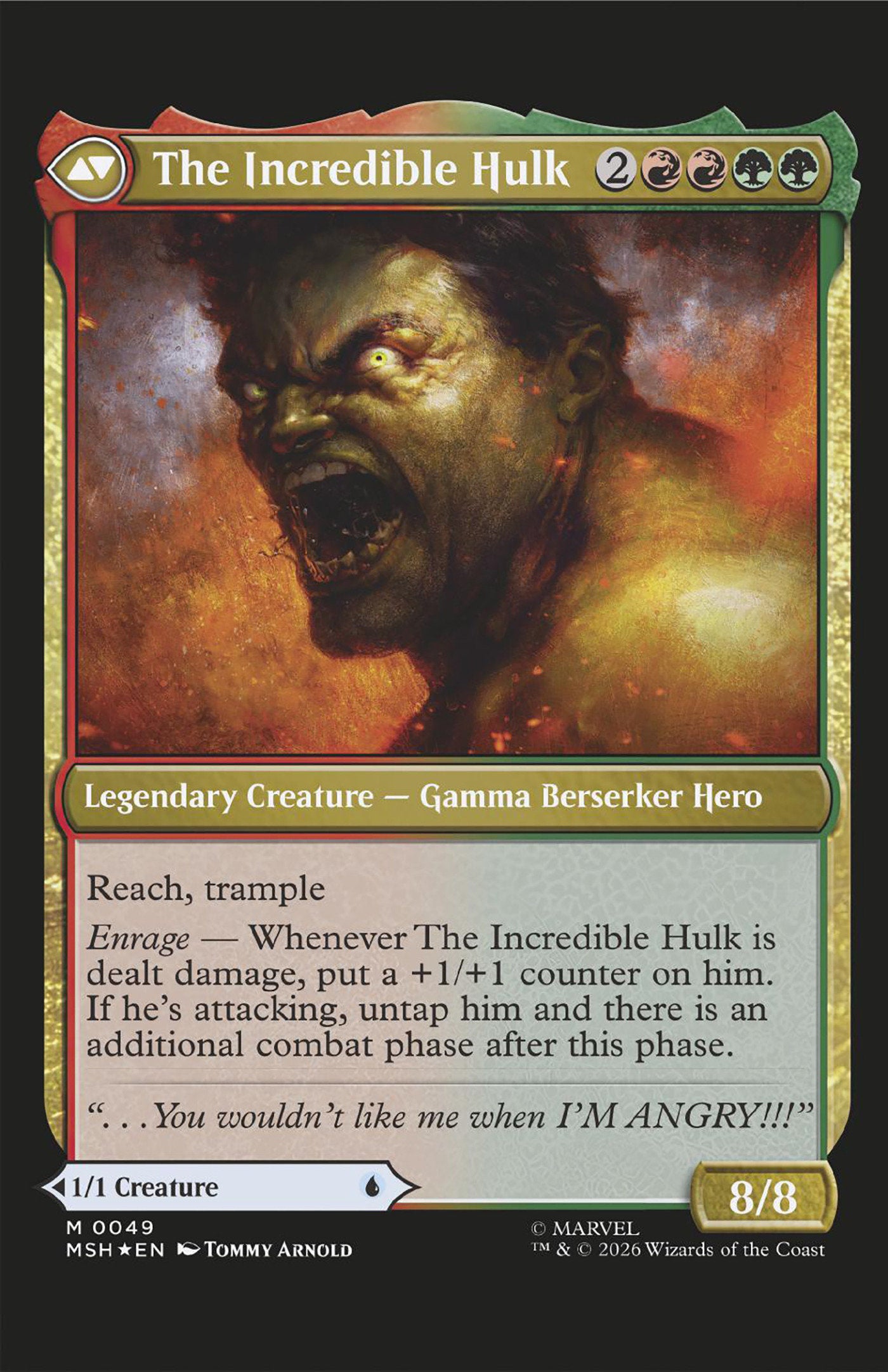 Infernal Hulk #8 Magic The Gathering Variant
