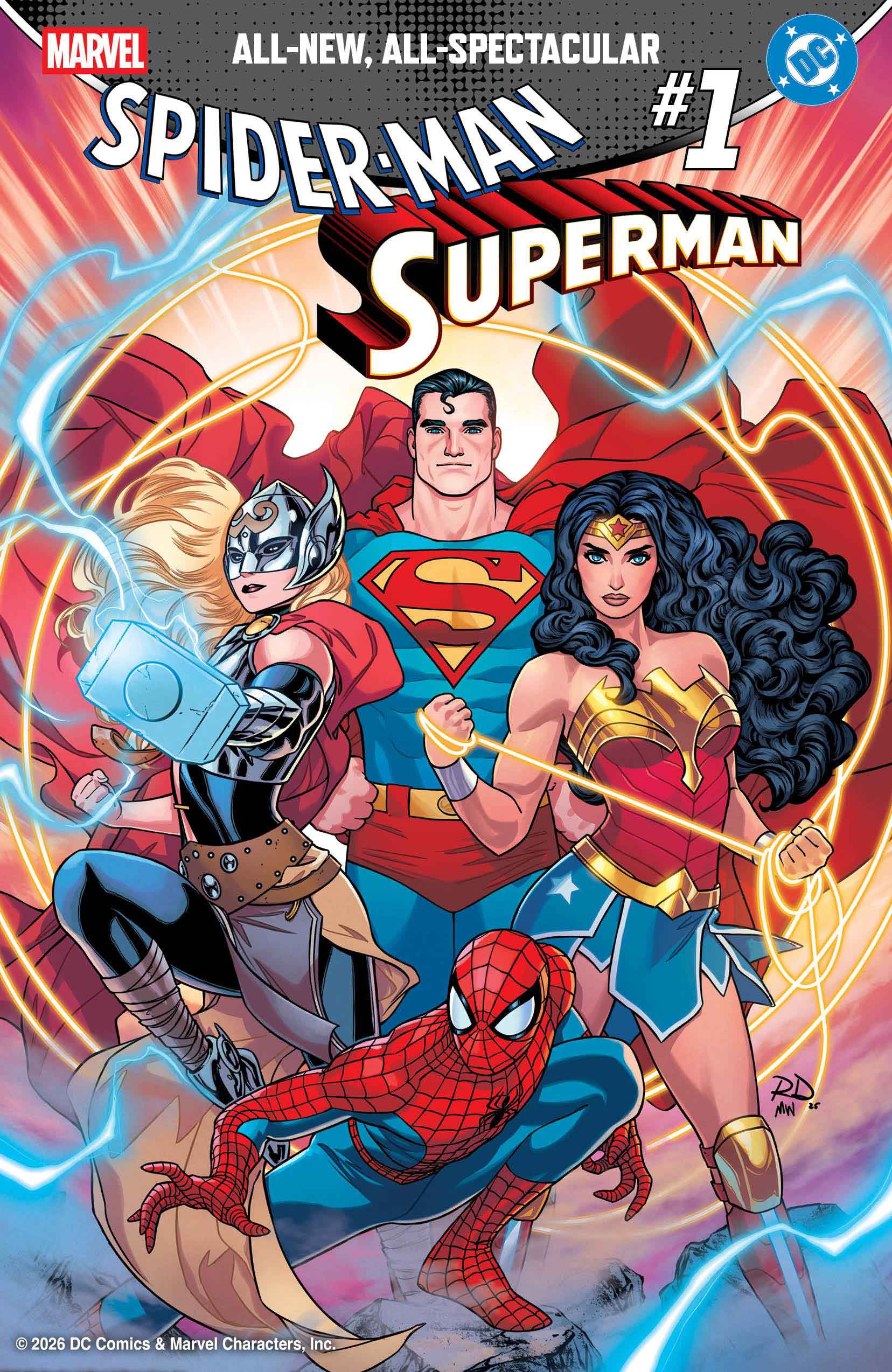 Marvel/DC Spider-Man/Superman #1 Russell Dauterman Variant