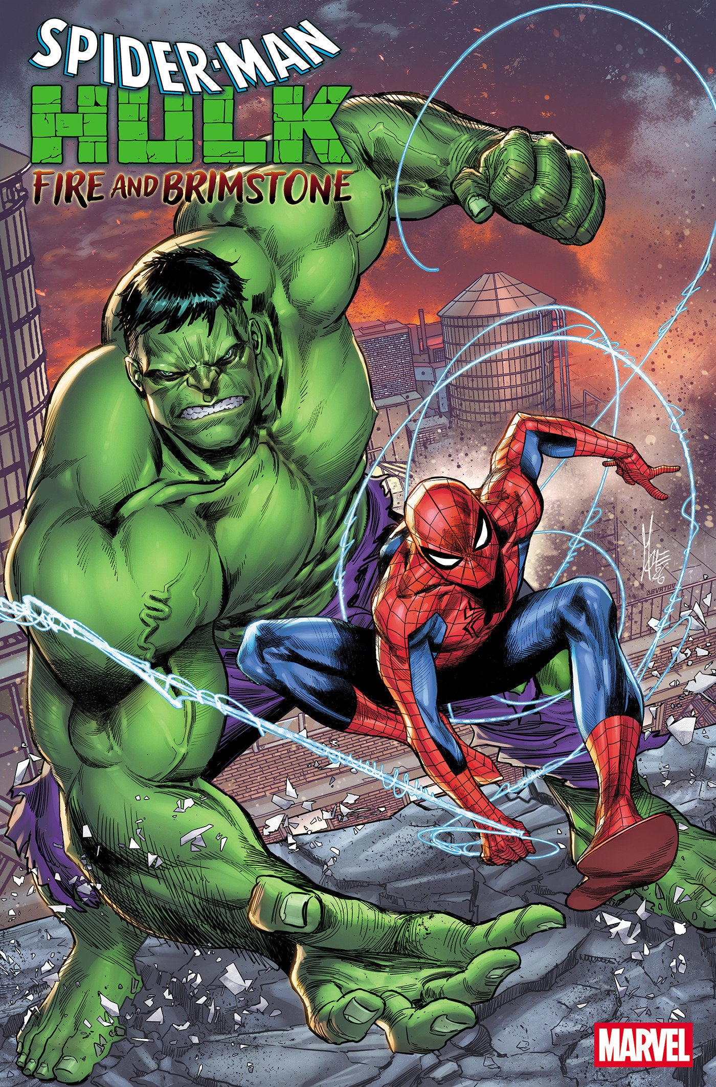 Spider-Man/Hulk Fire And Brimstone #1 Marco Checchetto Foil Variant