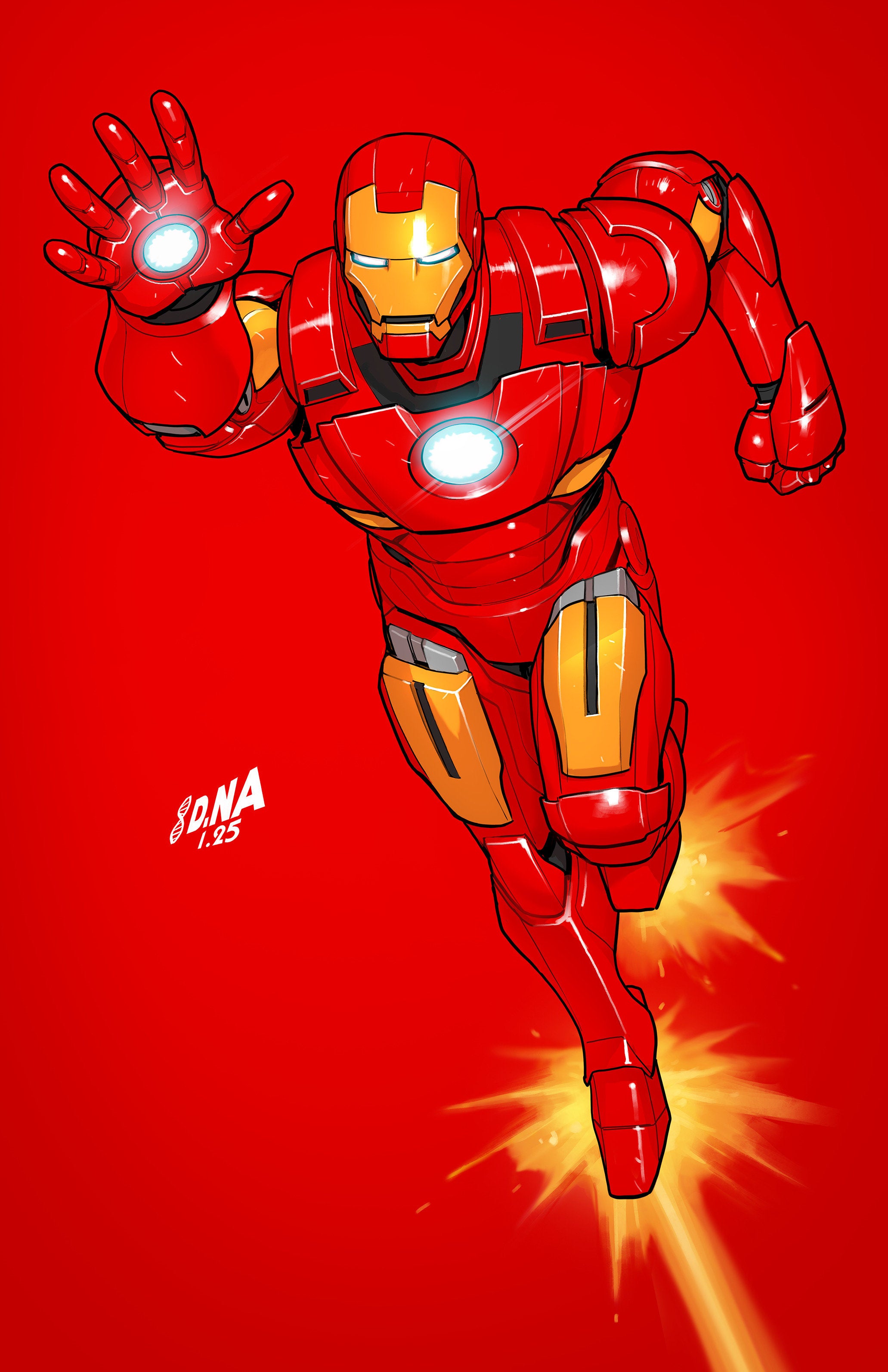 Iron Man #2 50 Copy David Nakayama Color Block Red Full Art Variant
