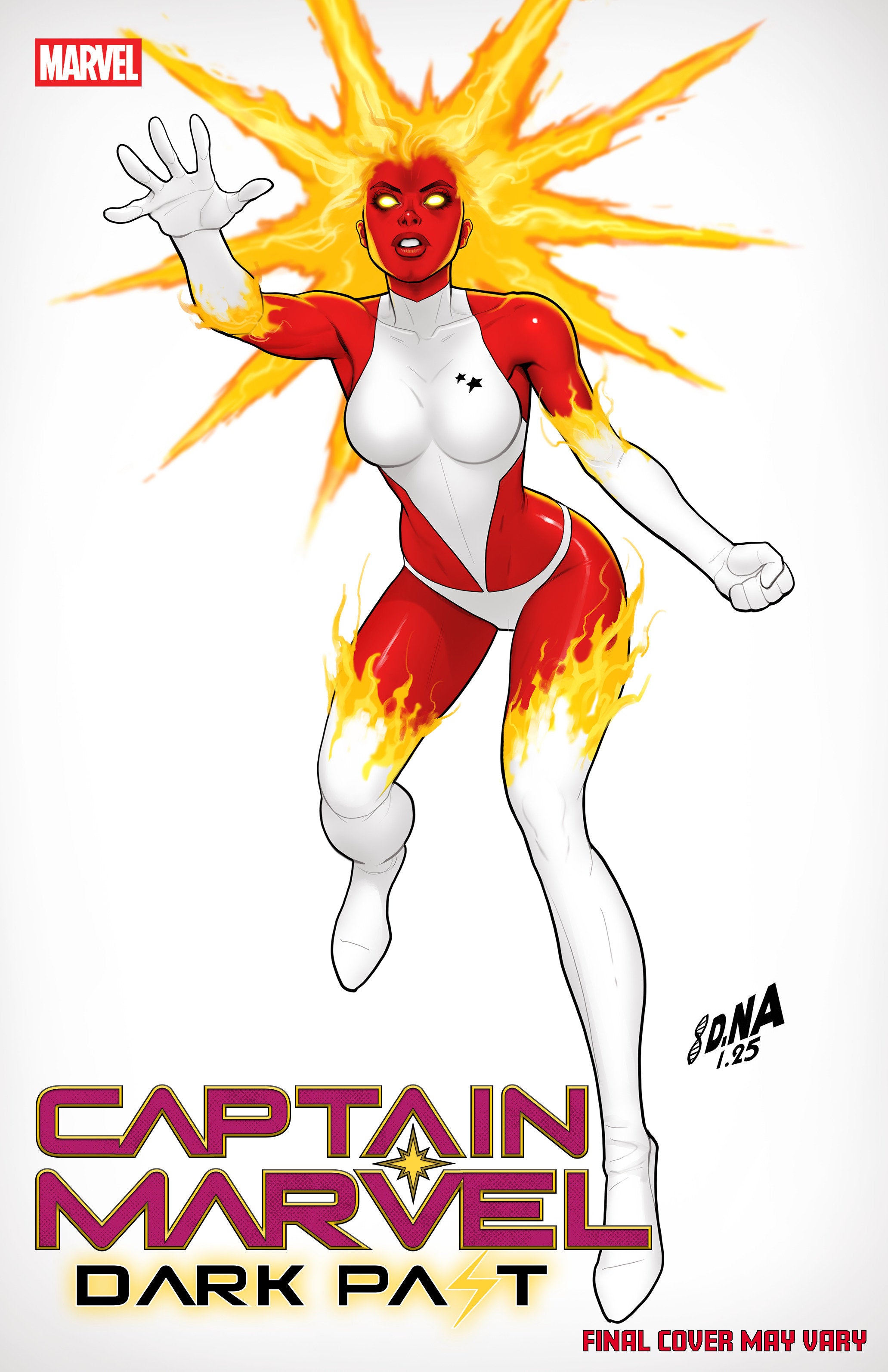 Captain Marvel Dark Past #1 David Nakayama Color Block White Variant