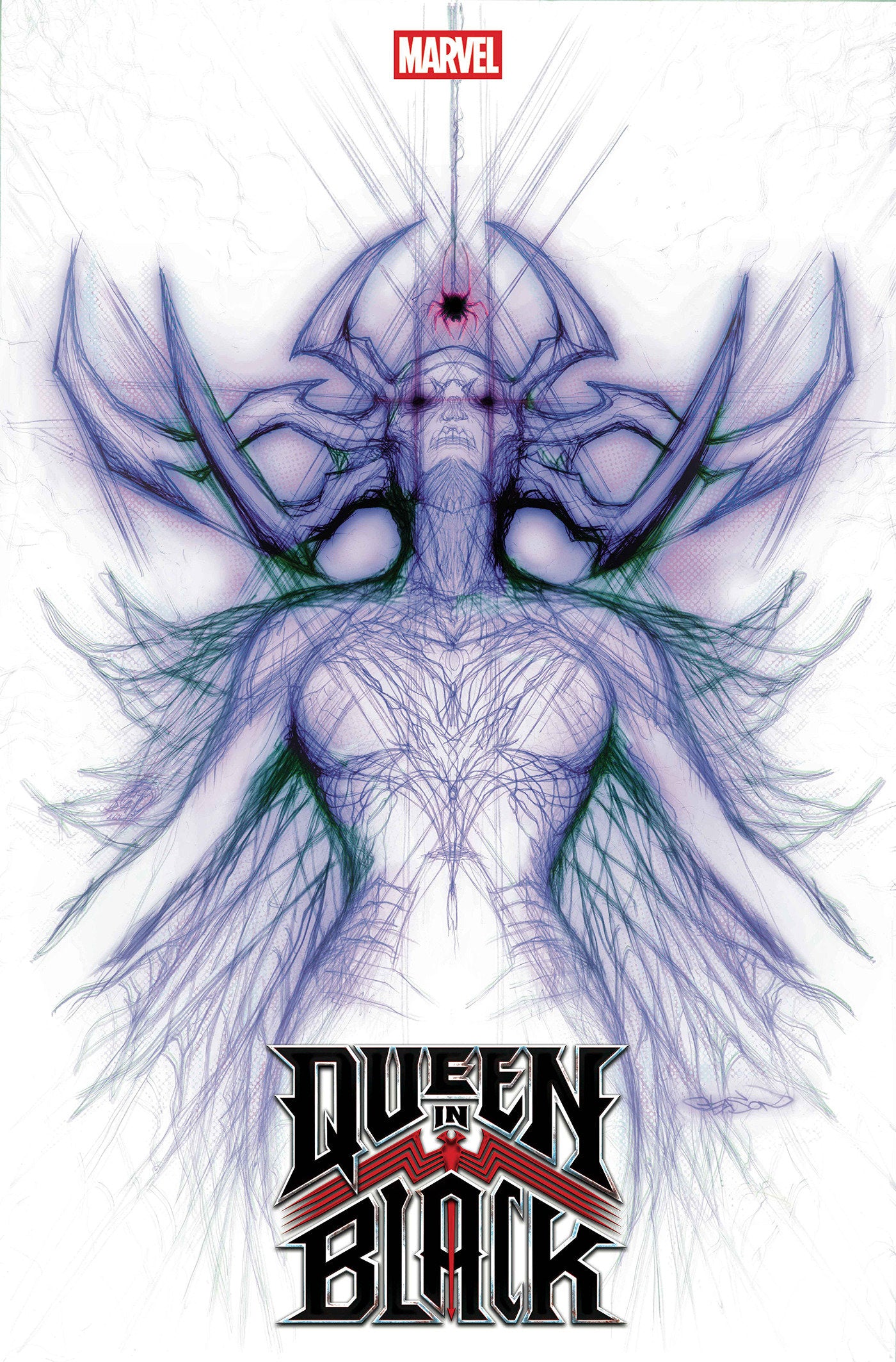 Queen In Black #1 Patrick Gleason Hela White Web Head Variant