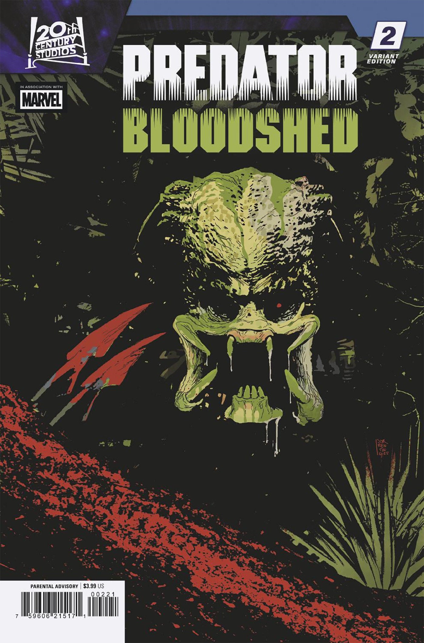 Predator Bloodshed #2 Andrea Sorrentino Variant