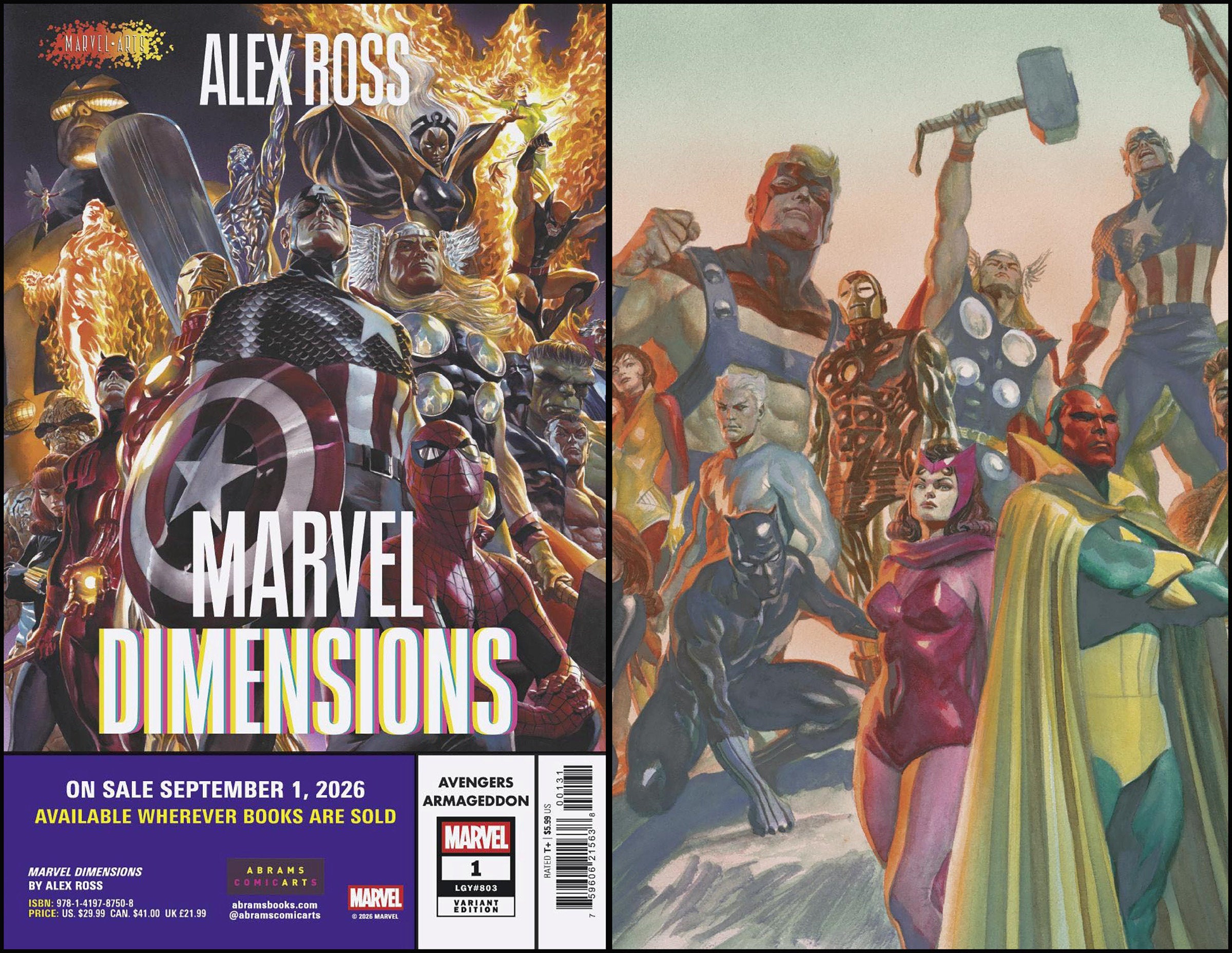 Avengers Armageddon #1 Alex Ross Marvel Dimensions Variant