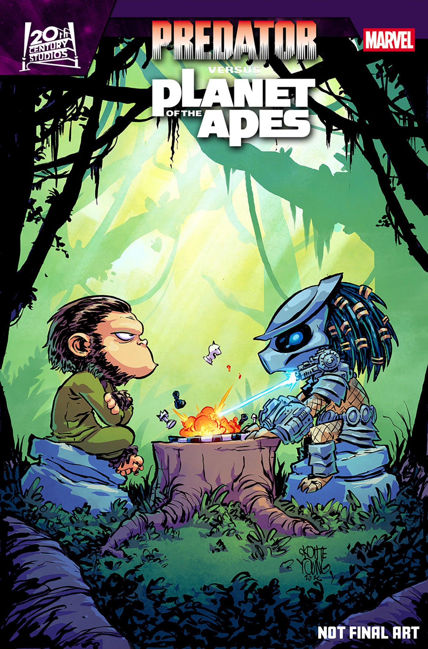 Predator vs The Planet Of The Apes #1 Skottie Young Variant