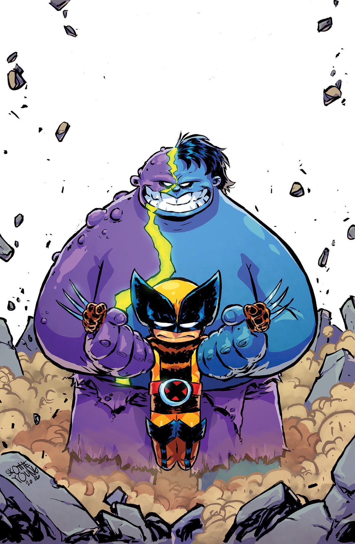 Infernal Hulk vs Wolverine #1 Skottie Young 50 Copy Full Art Variant