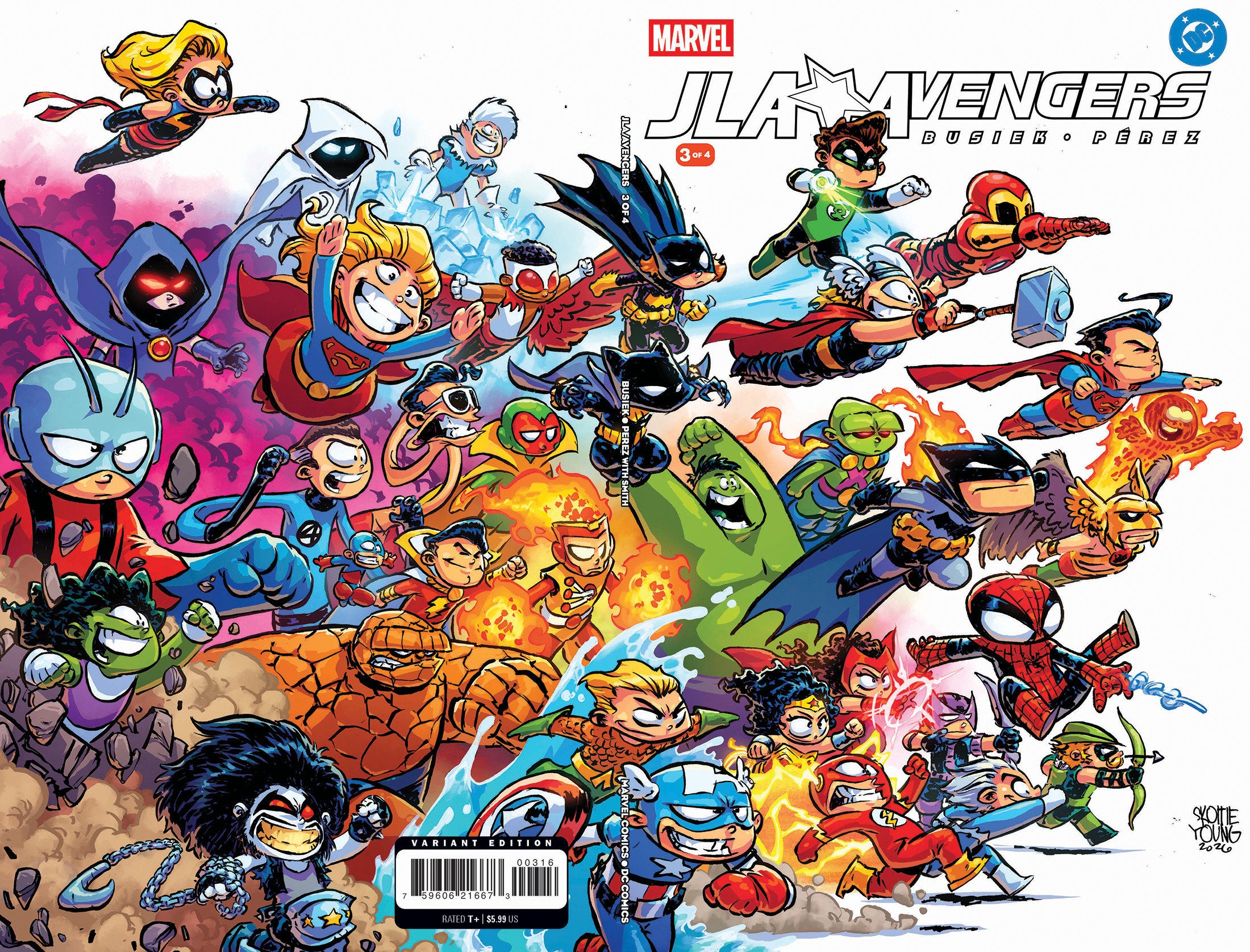 JLA/Avengers #3 Facsimile Edition Skottie Young 25 Copy Wraparound Variant