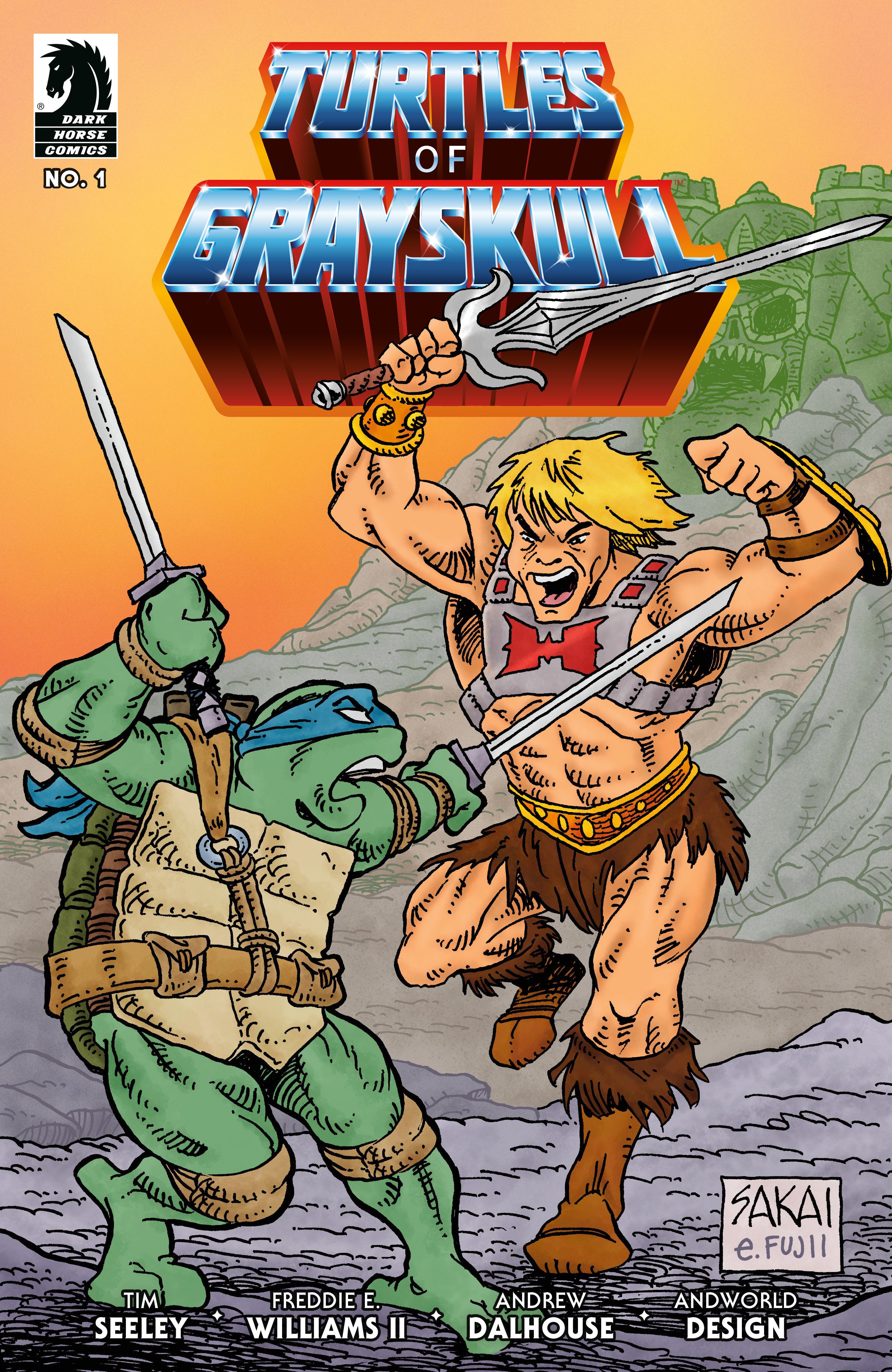 Masters Of The Universe Teenage Mutant Ninja Turtles Turtles Of Grayskull #1 (Cover B) (Stan Sakai)
