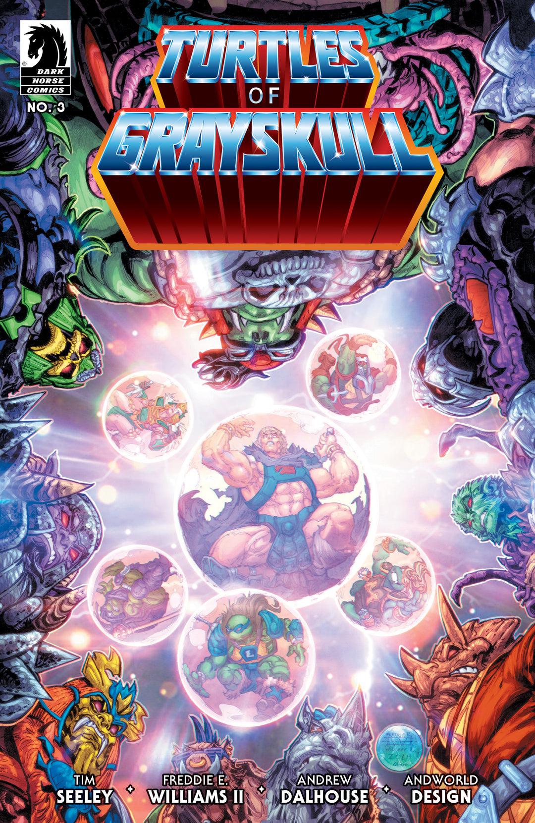 Masters Of The Universe Teenage Mutant Ninja Turtles Turtles Of Grayskull #3 Cover A Freddie E Williams II