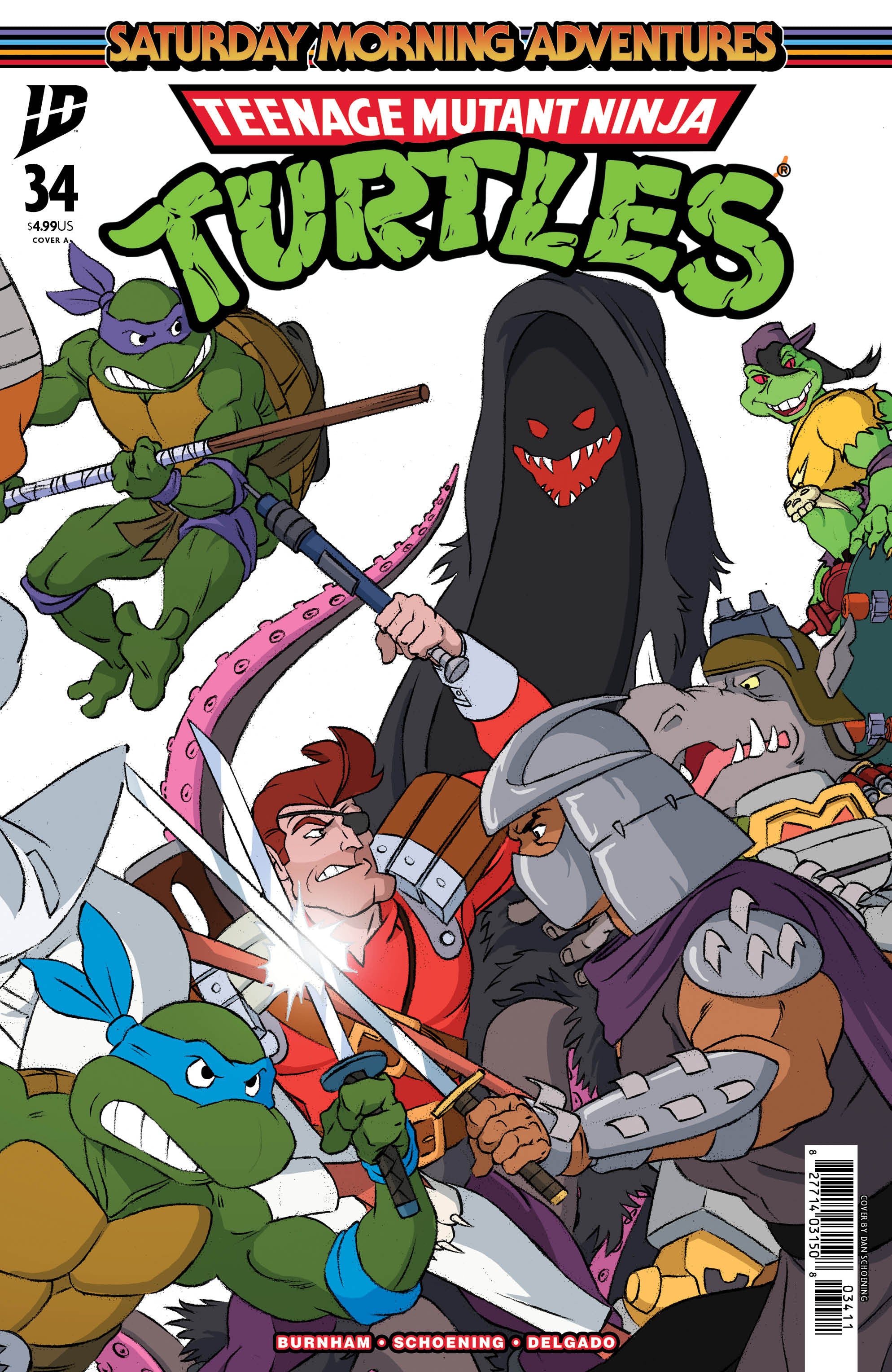 Teenage Mutant Ninja Turtles Saturday Morning Adventures #34 Cover A Schoening