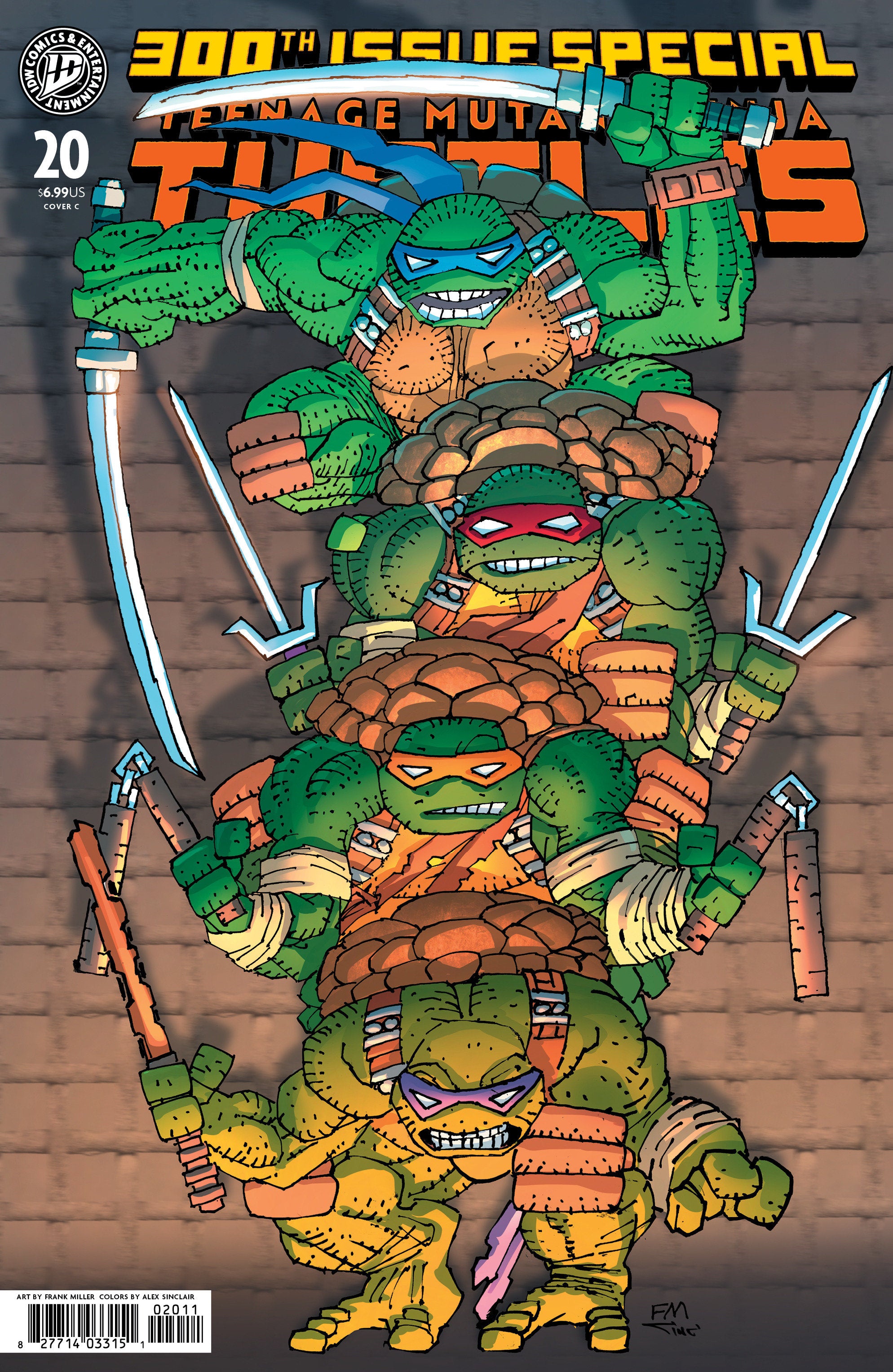 Teenage Mutant Ninja Turtles #20 300th Issue Special Cover C Miller