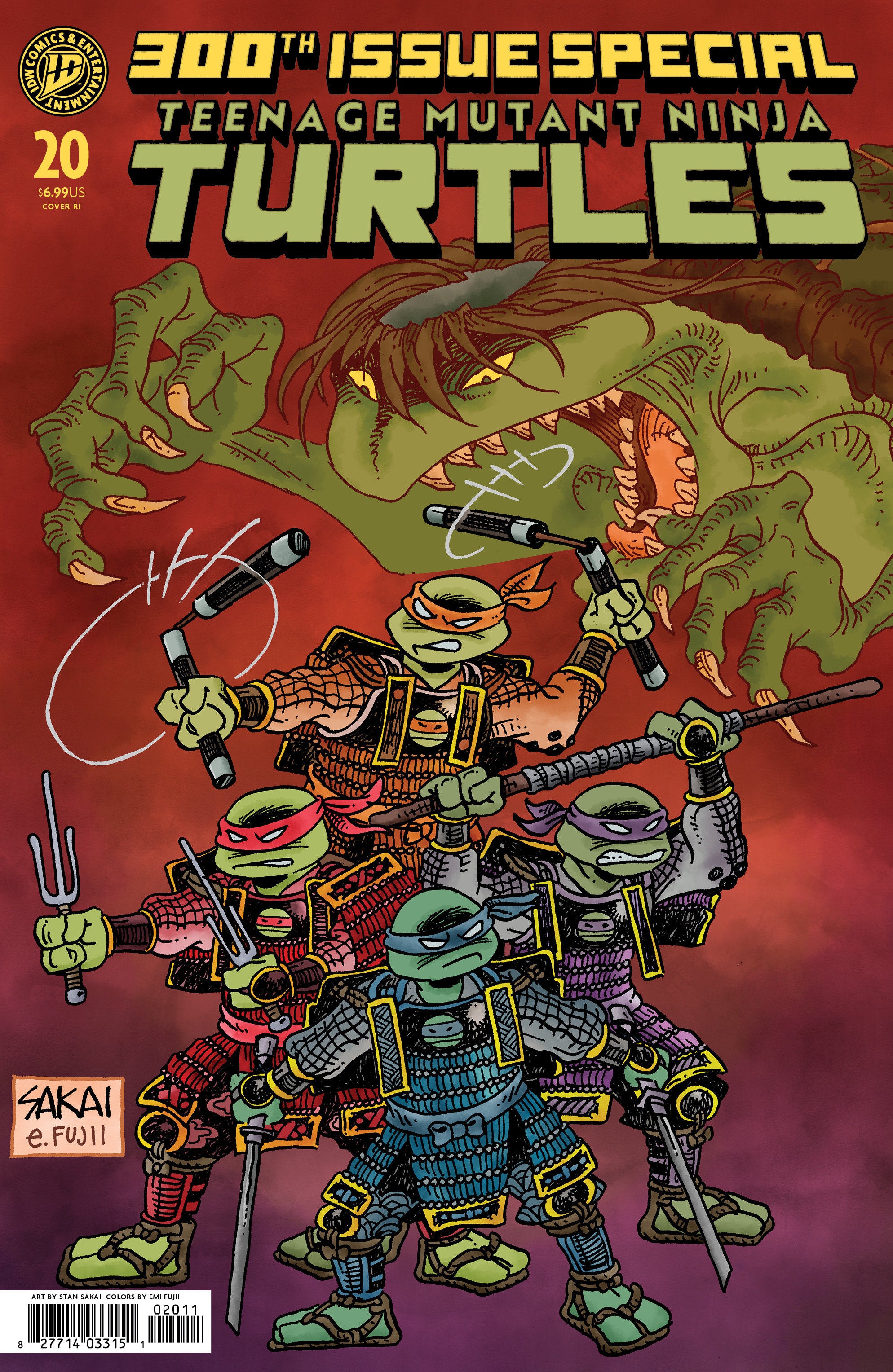 Teenage Mutant Ninja Turtles #20 300th Issue Special Incentive Cover 50 Copy Sakai