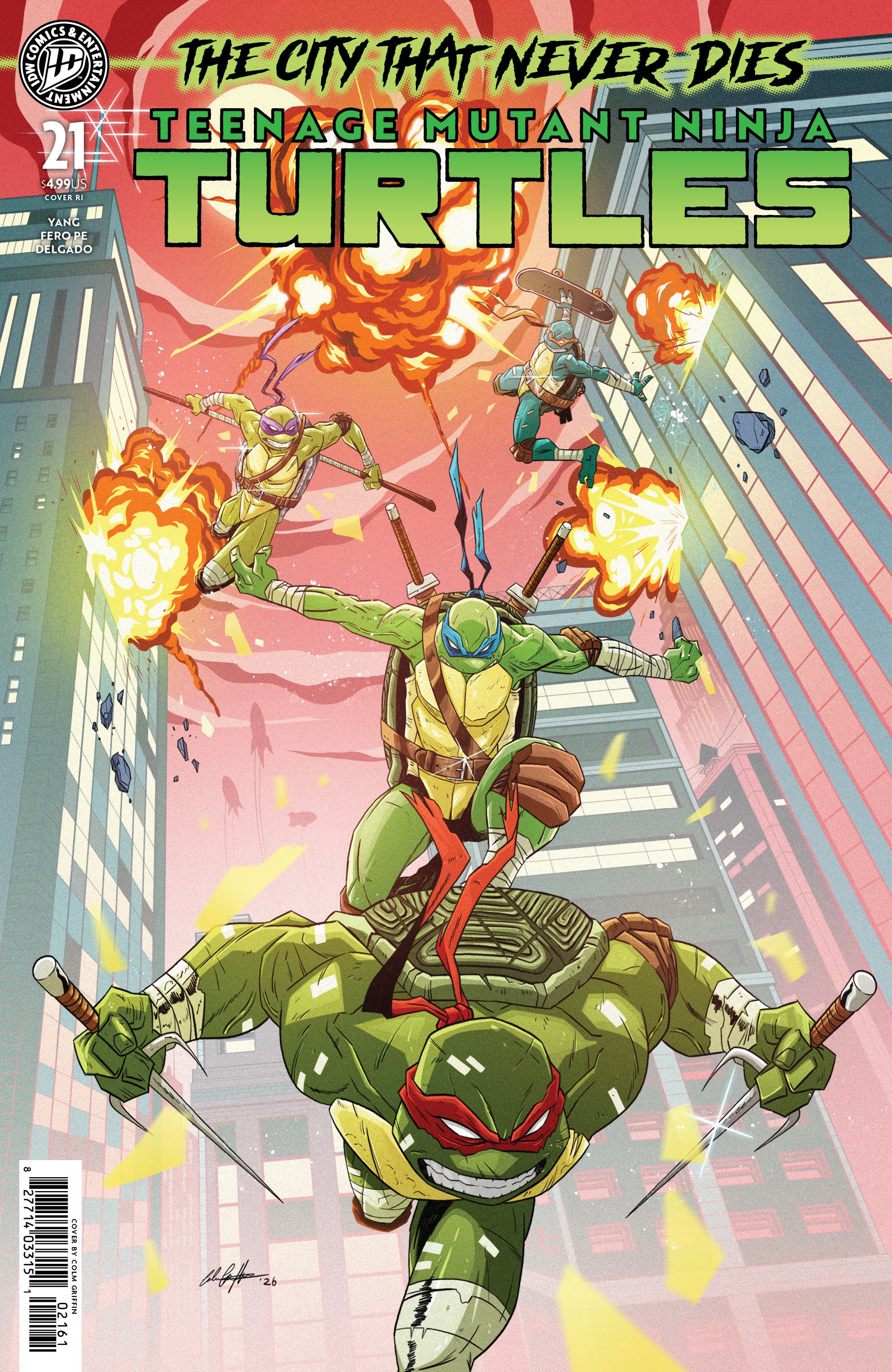 Teenage Mutant Ninja Turtles #21 Cover RI 25 Copy Griffin