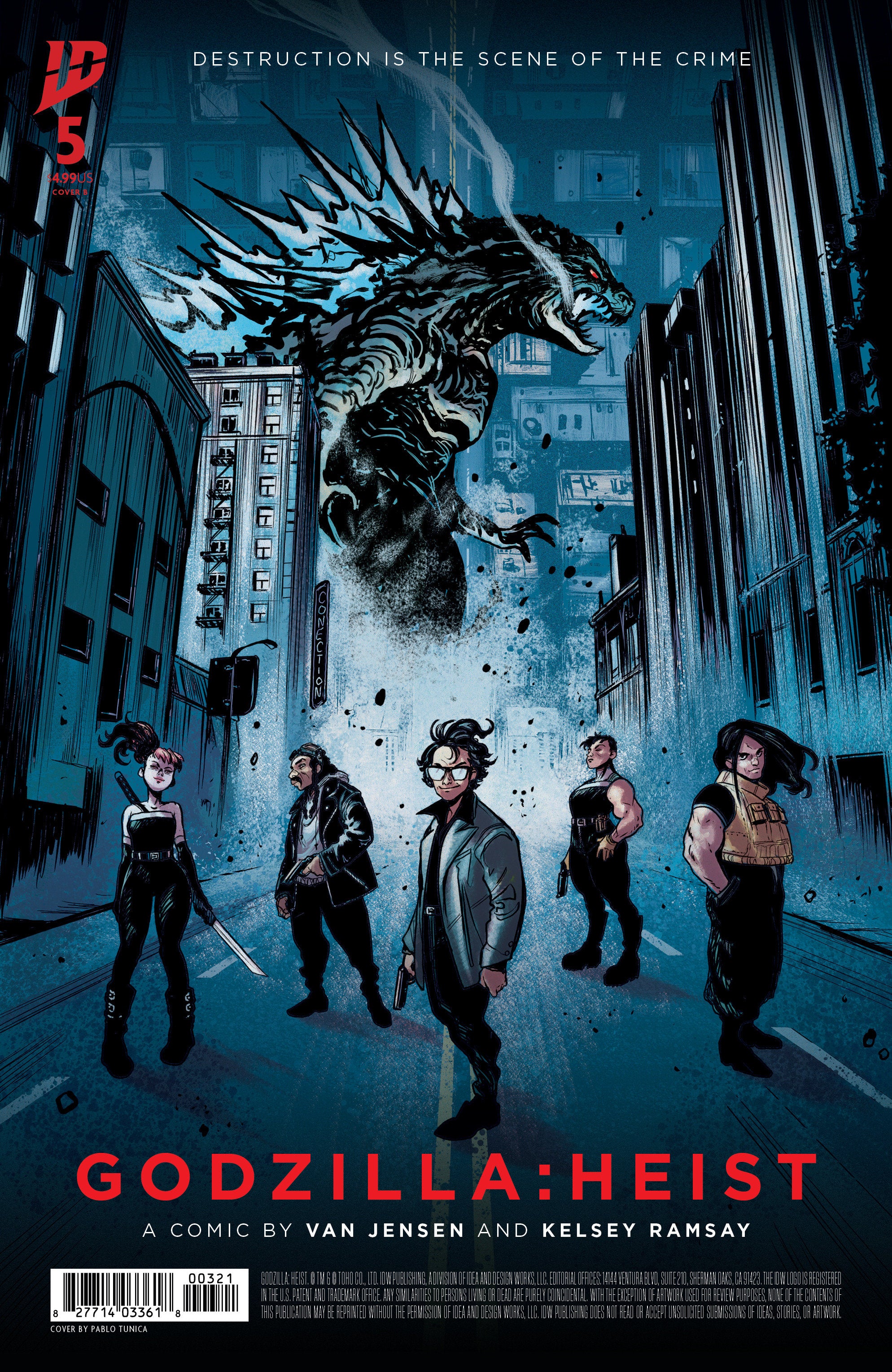 Godzilla Heist #5 Cover B Tunica