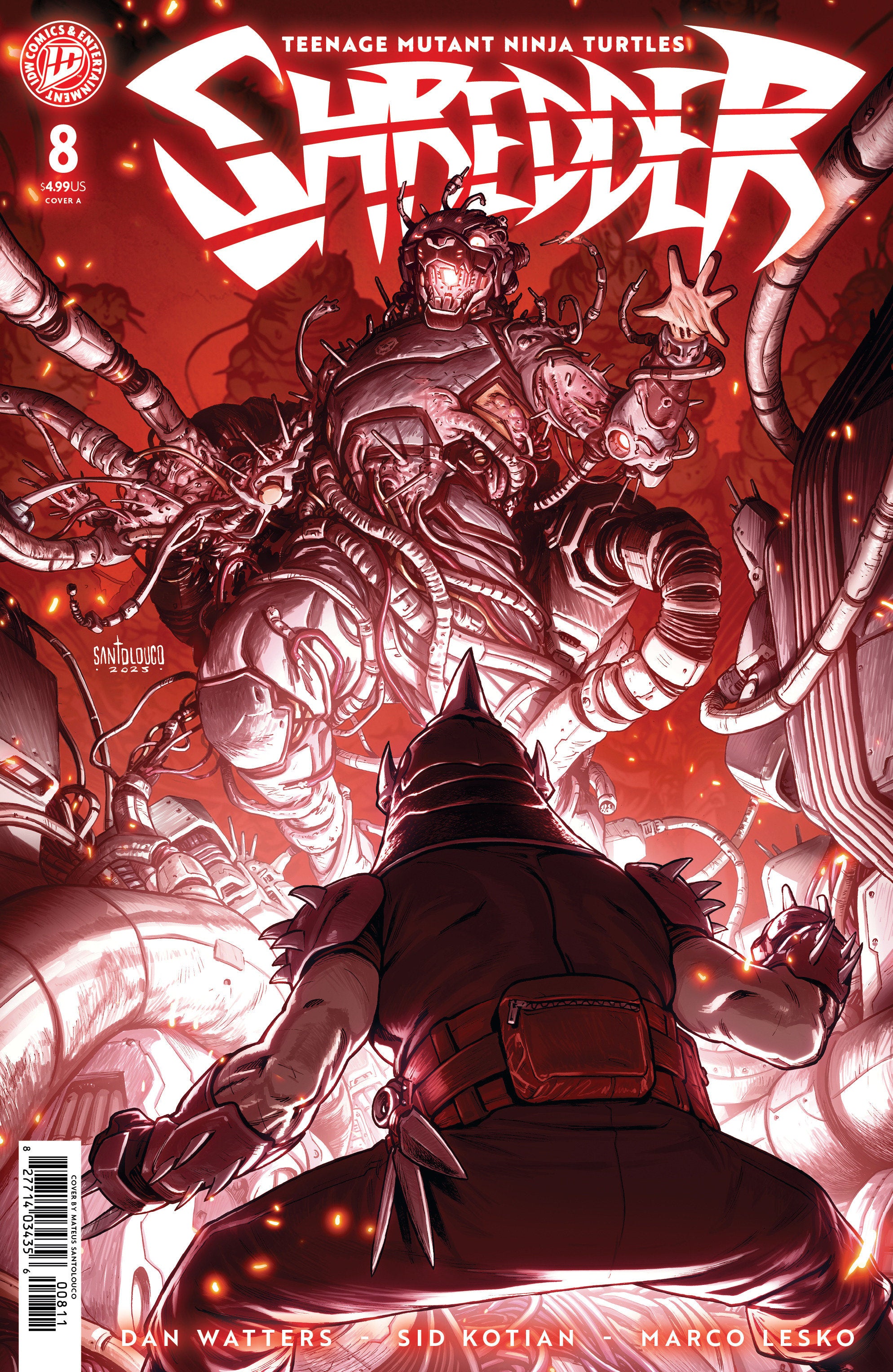 Teenage Mutant Ninja Turtles Shredder #8 Cover A Santolouco