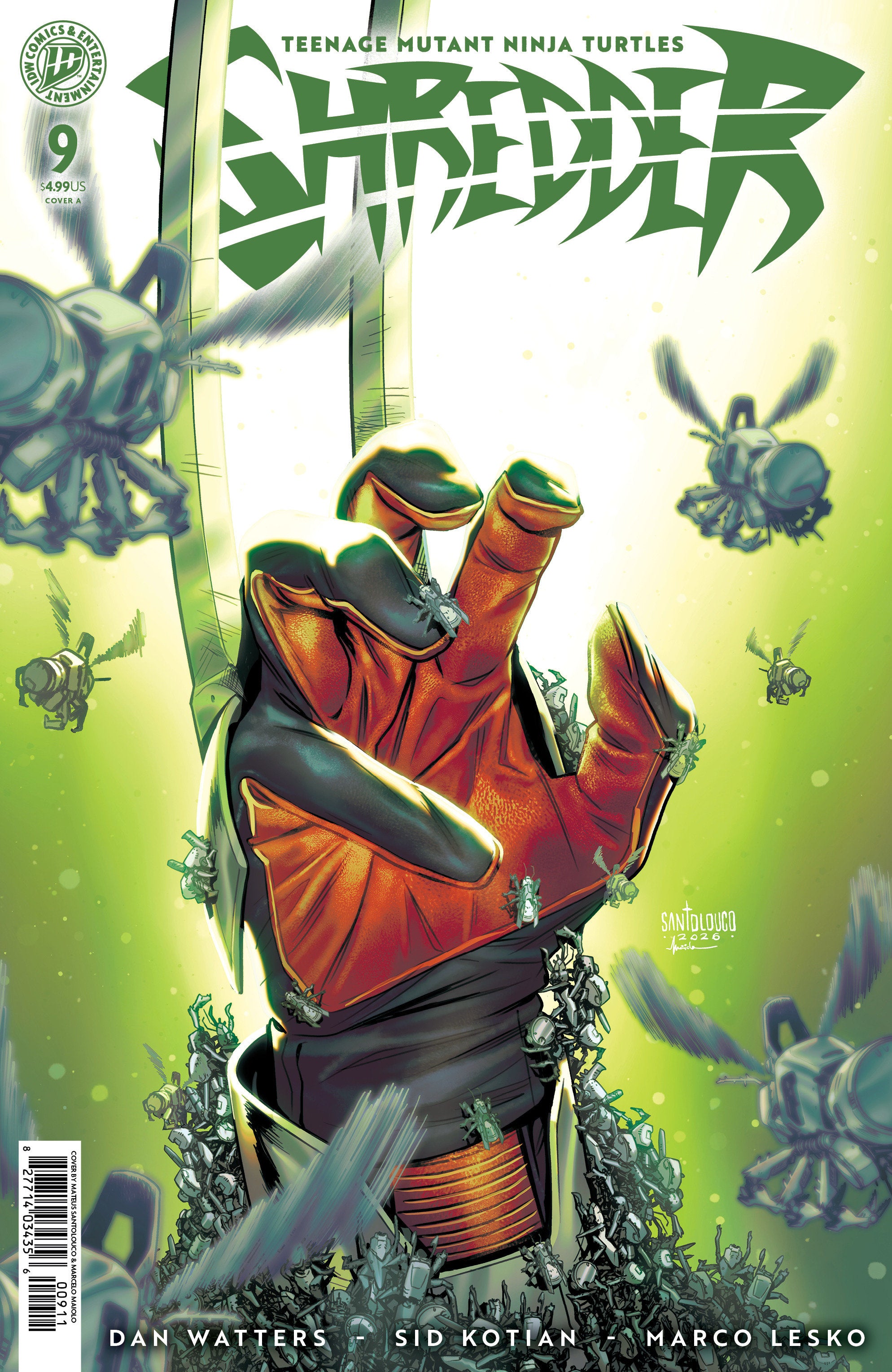 Teenage Mutant Ninja Turtles Shredder #9 Cover A Santolouco
