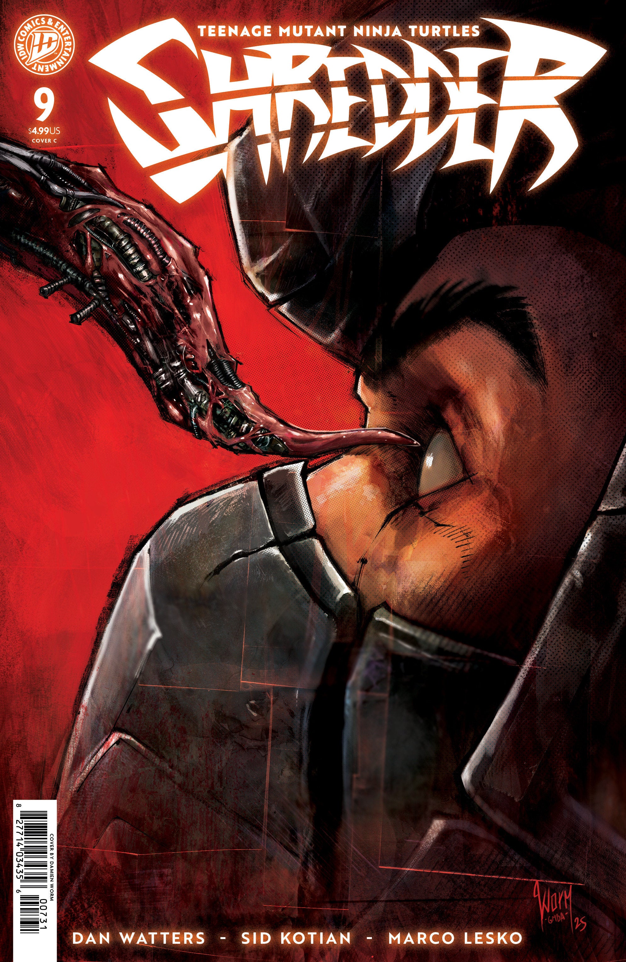 Teenage Mutant Ninja Turtles Shredder #9 Cover C Worm