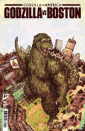 Godzilla vs America Boston Cover B Lonergan