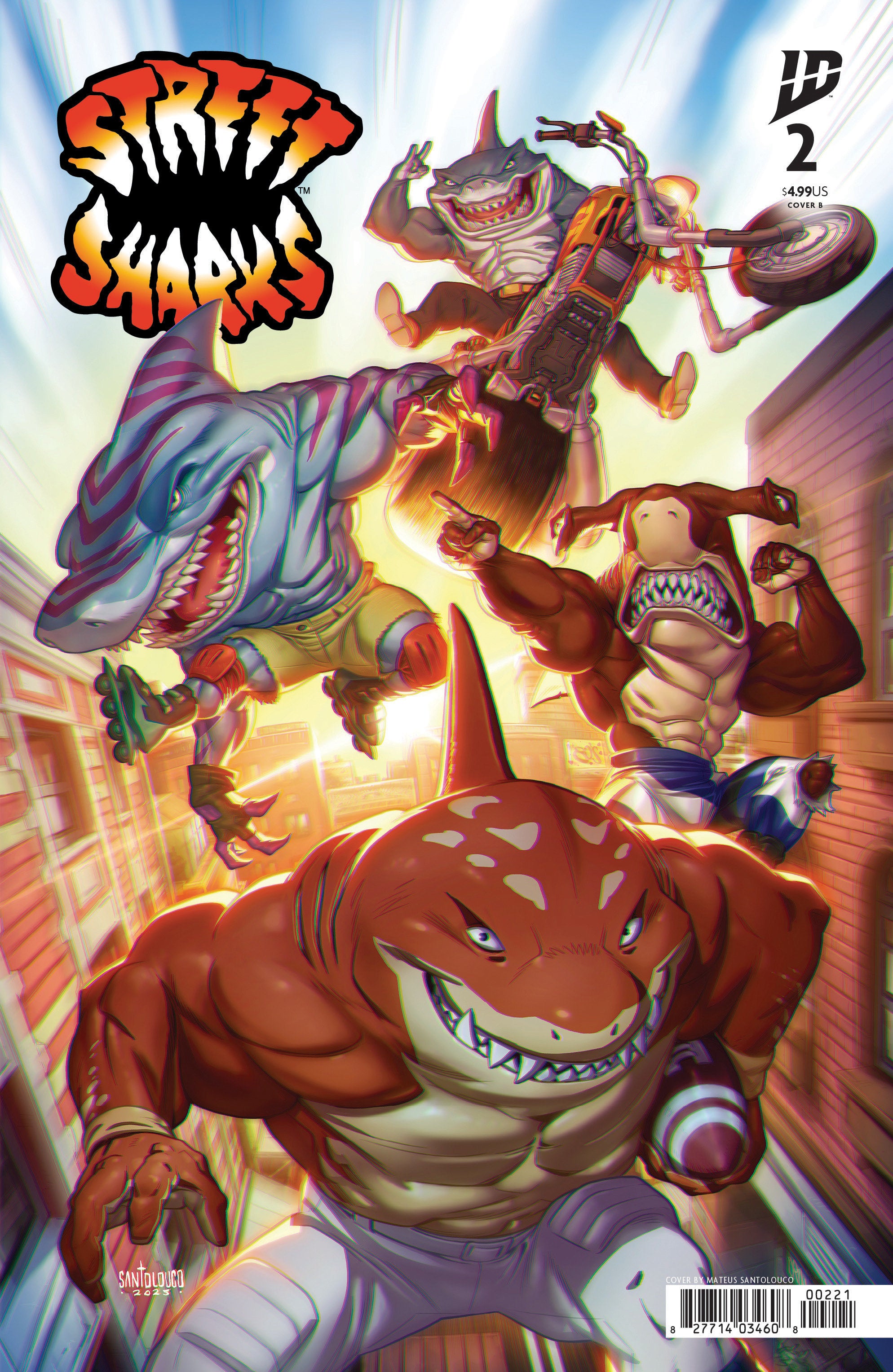 Street Sharks #2 Cover B Santolouco