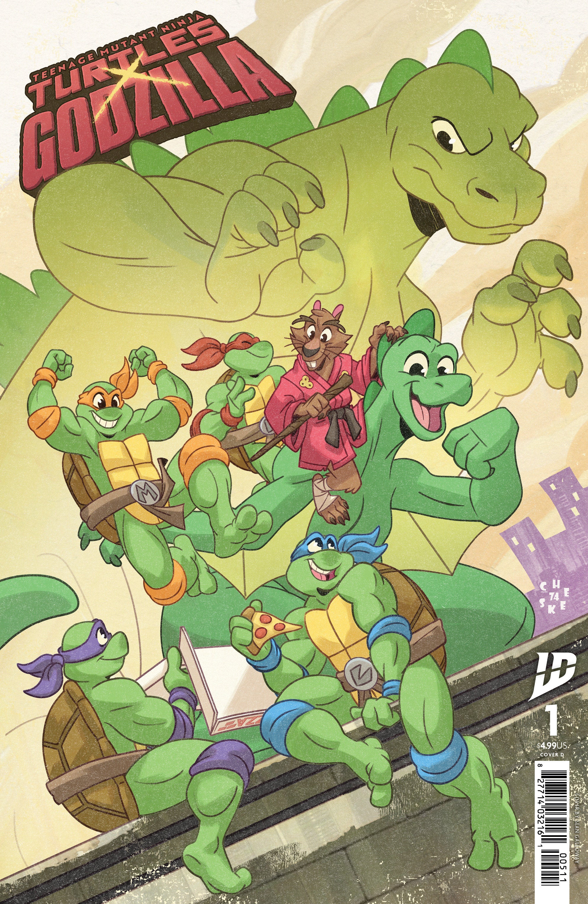Teenage Mutant Ninja Turtles X Godzilla #1 Cover D Galloway