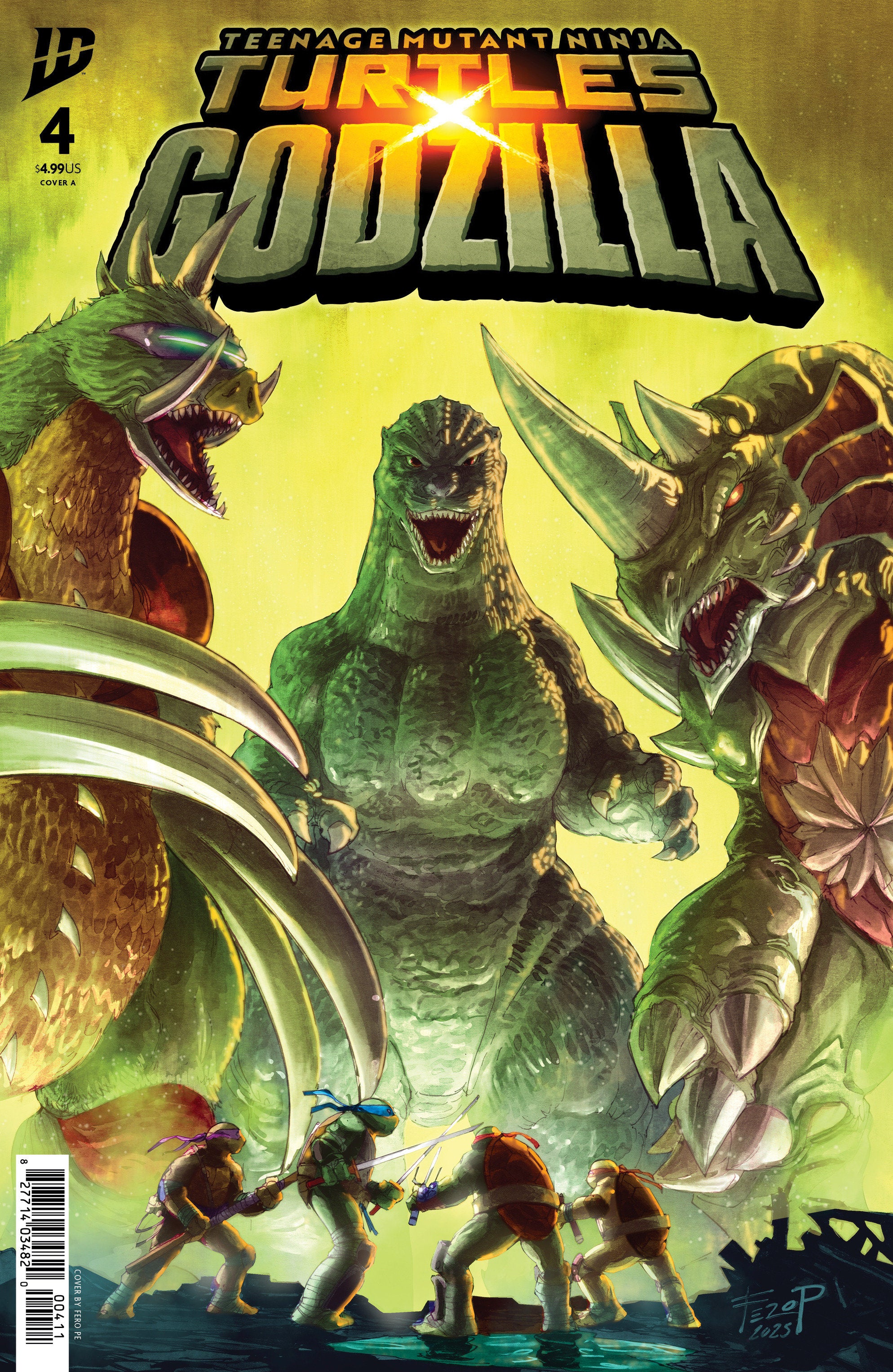 Teenage Mutant Ninja Turtles X Godzilla #4 Cover A Pe