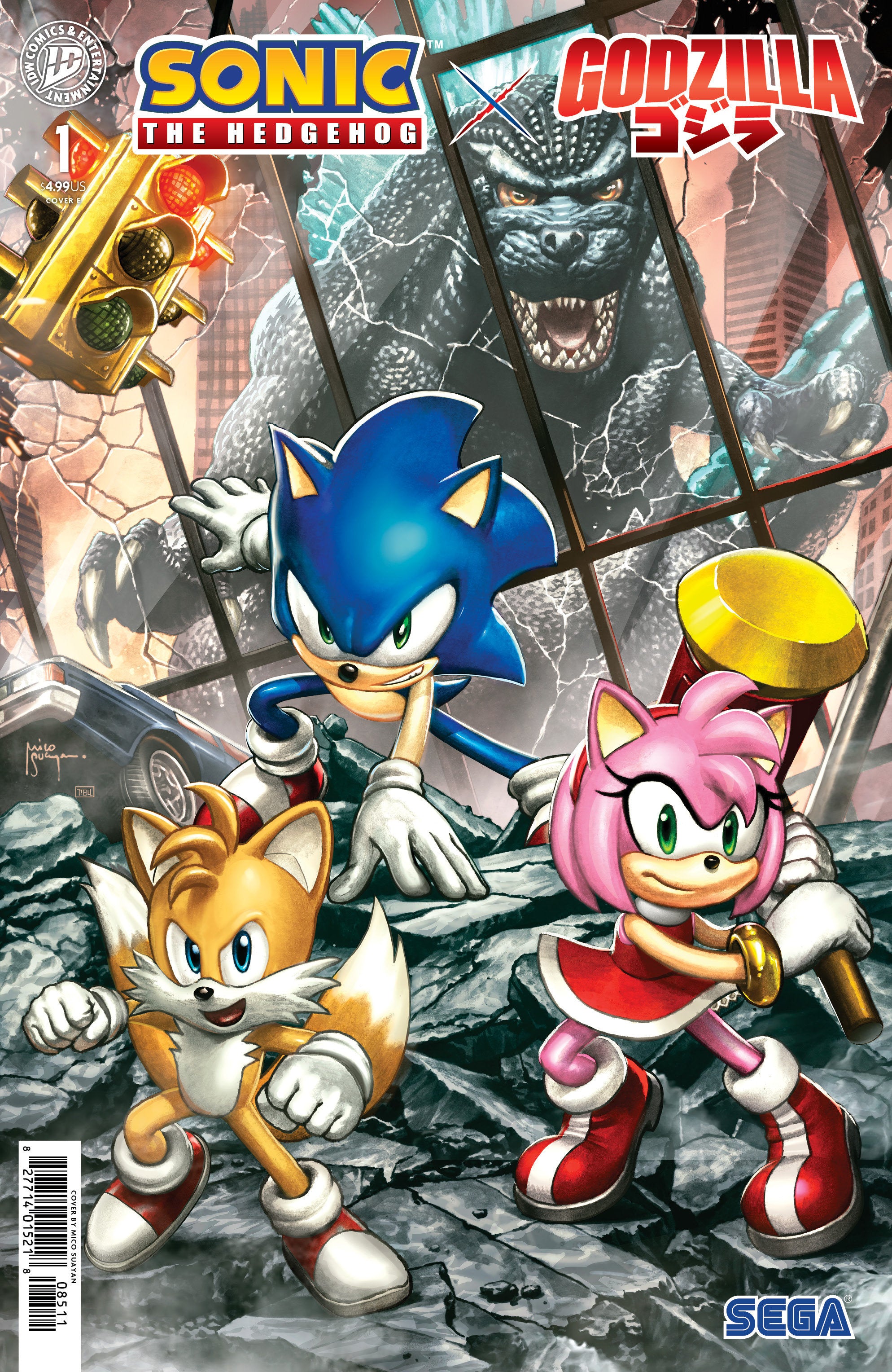Sonic The Hedgehog X Godzilla #1 Cover E Suayan