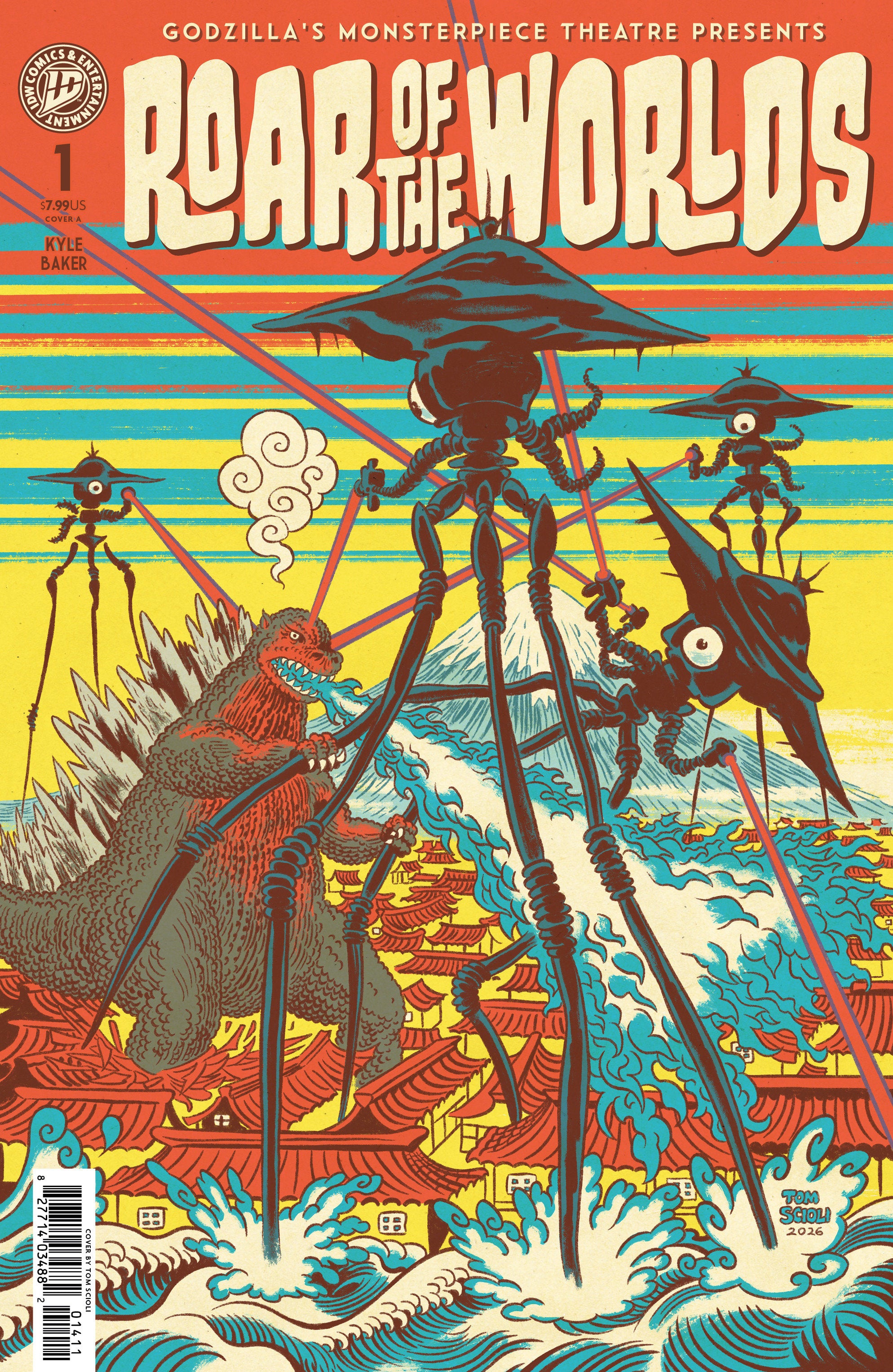 Godzilla Monsterpiece Theatre Presents Roar Of The Worlds Cover A Scioli