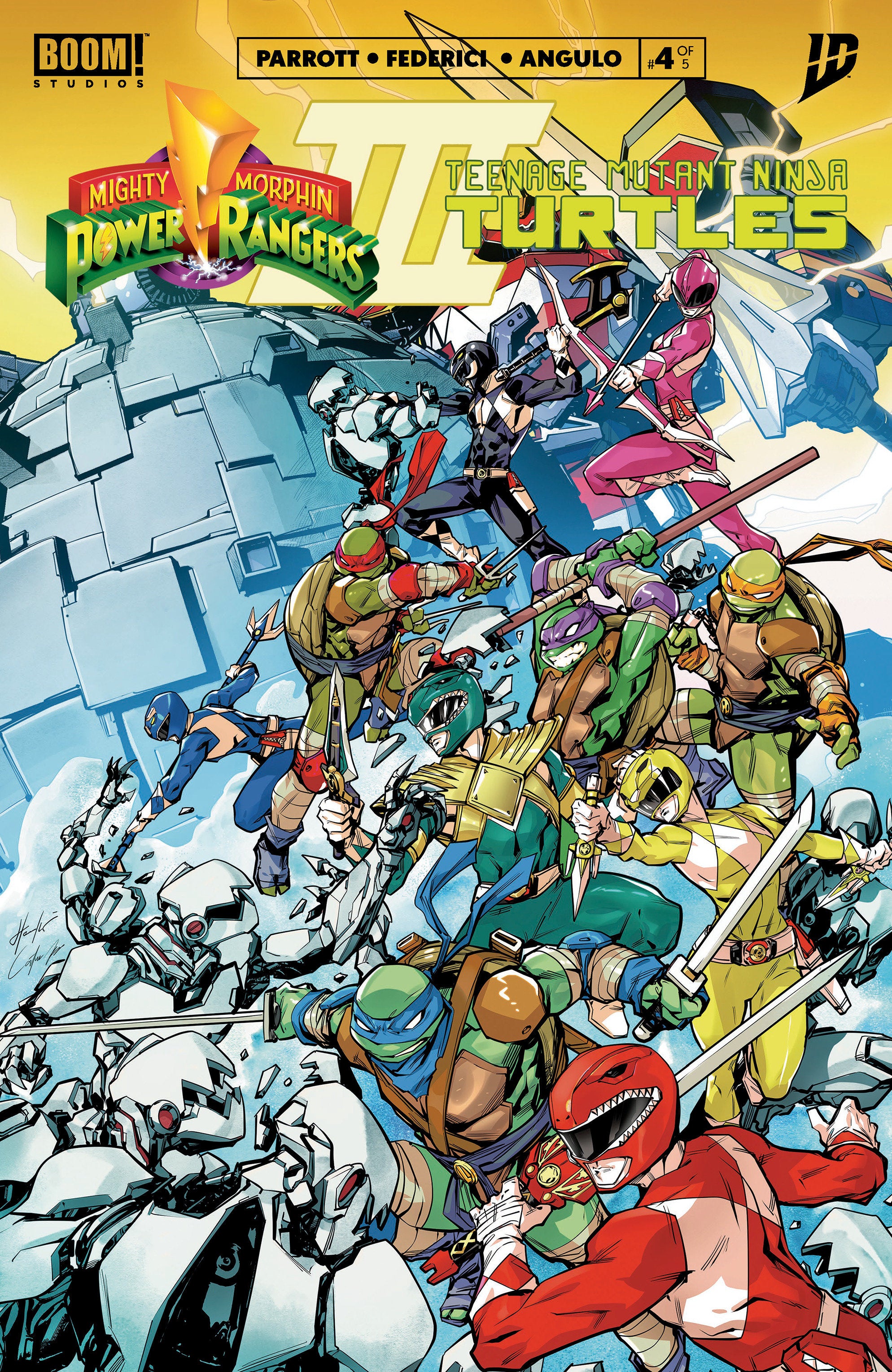 Mighty Morphin Power Rangers Teenage Mutant Ninja Turtles III #4 Cover B Prasetya
