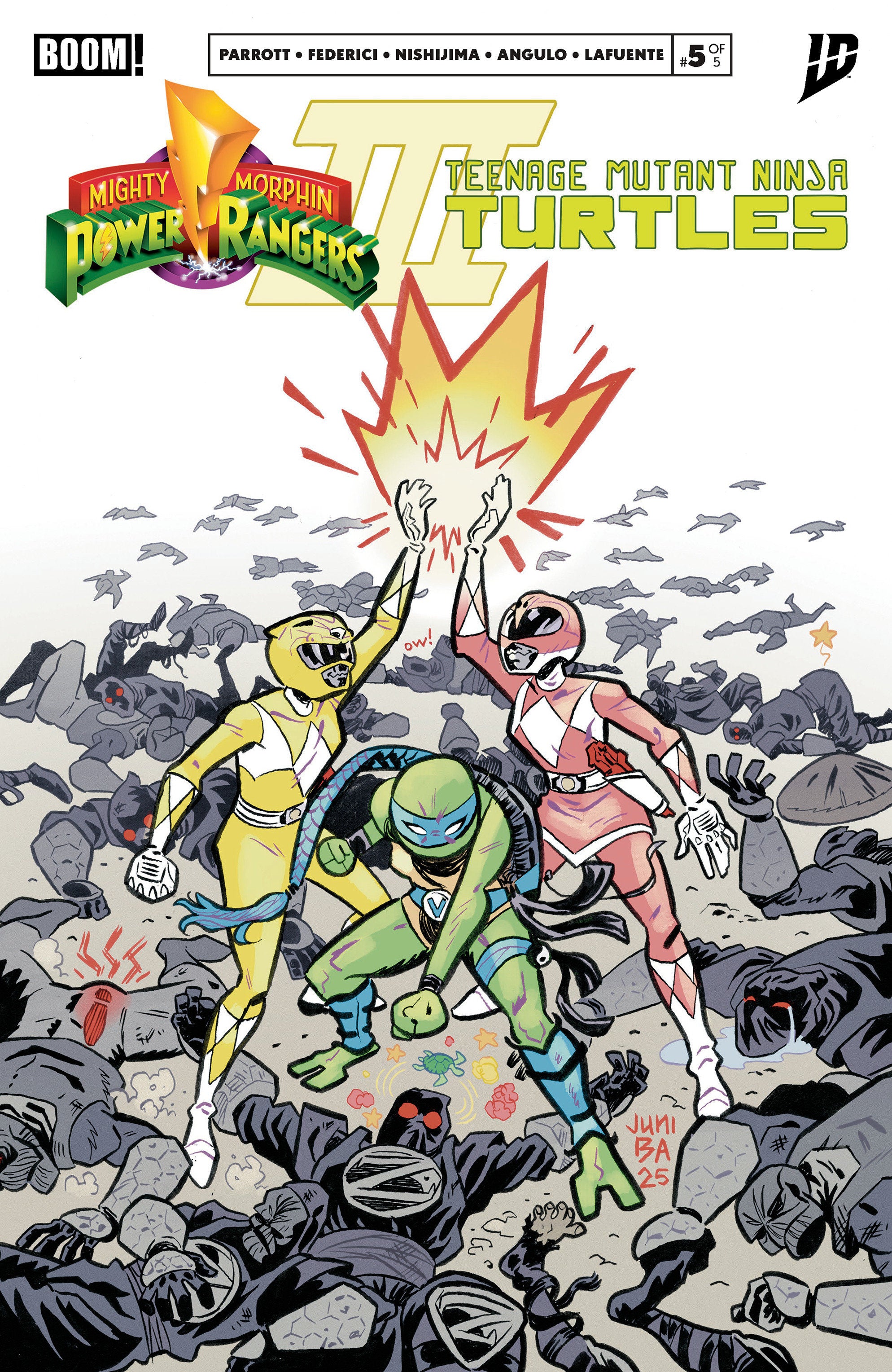Mighty Morphin Power Rangers/Teenage Mutant Ninja Turtles III #5 Cover B Ba