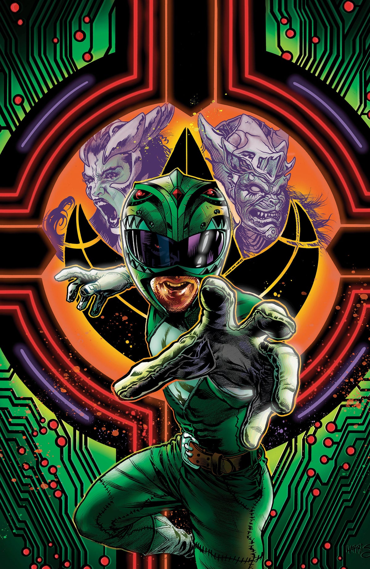 Power Rangers Green #3 Cover D Foil Harris