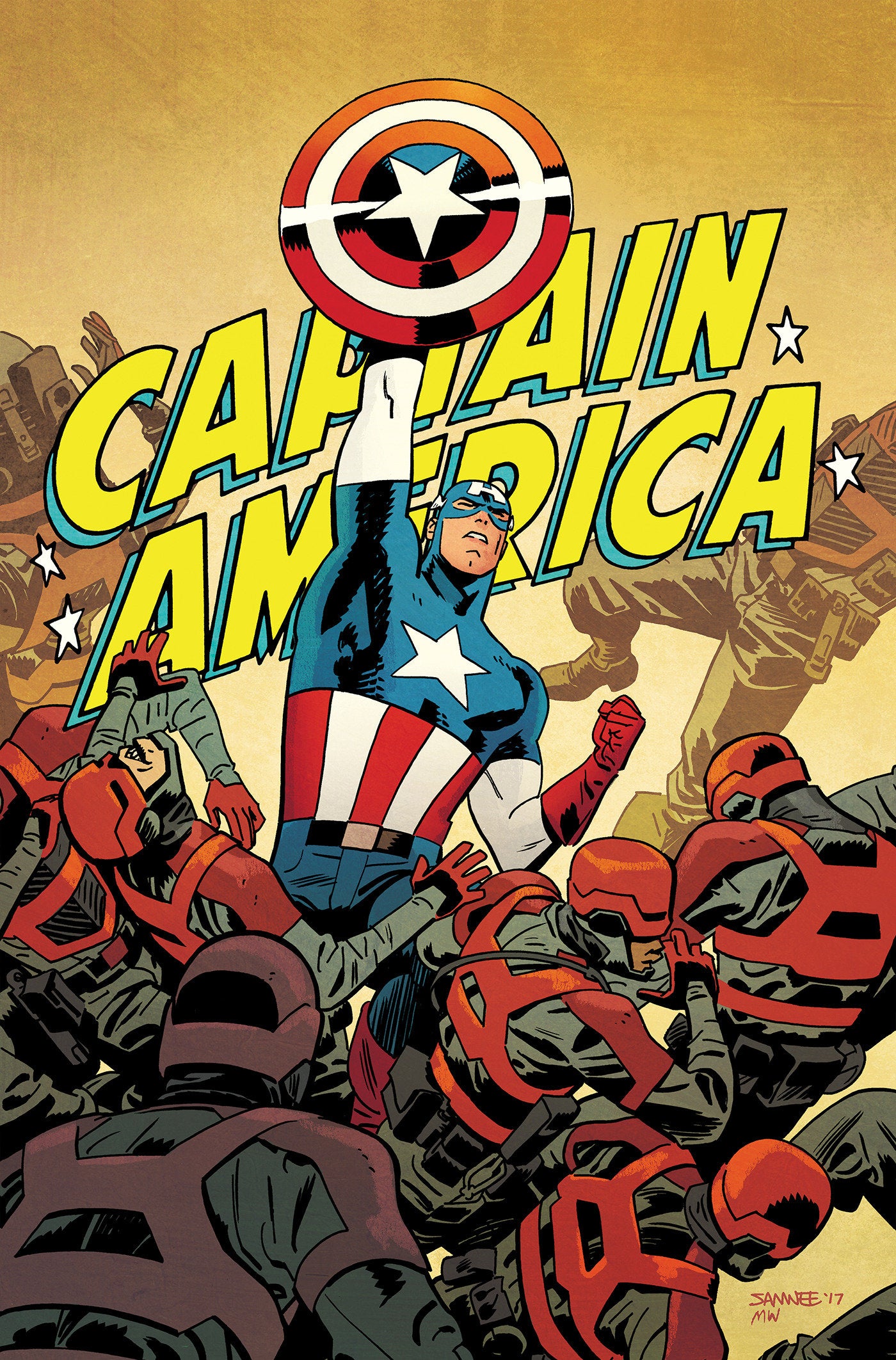 Black Widow & Captain America By Waid & Samnee Omnibus Hardcover Captain America Cover