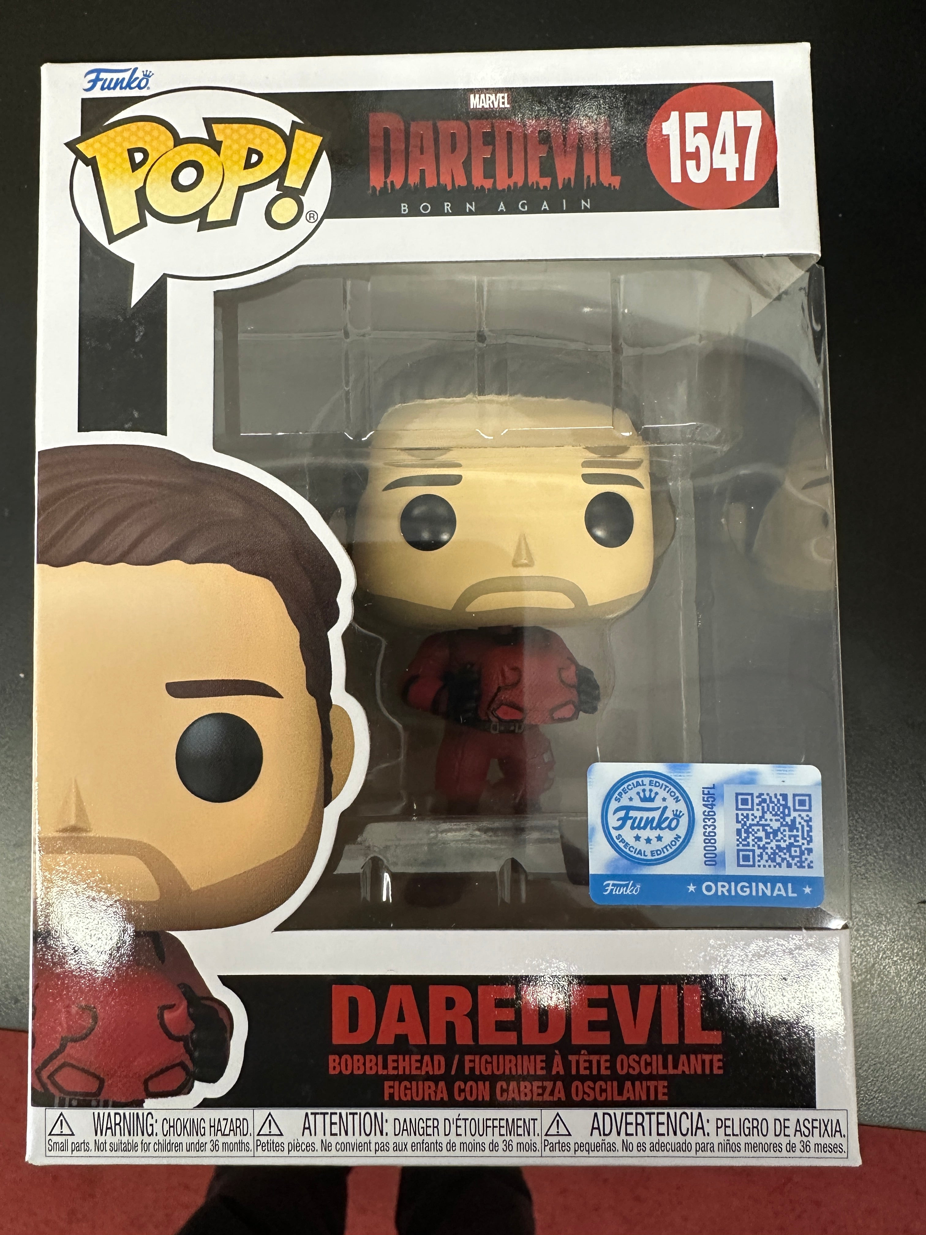 Pop Marvel Daredevil Born Again (Unmasked) Figure