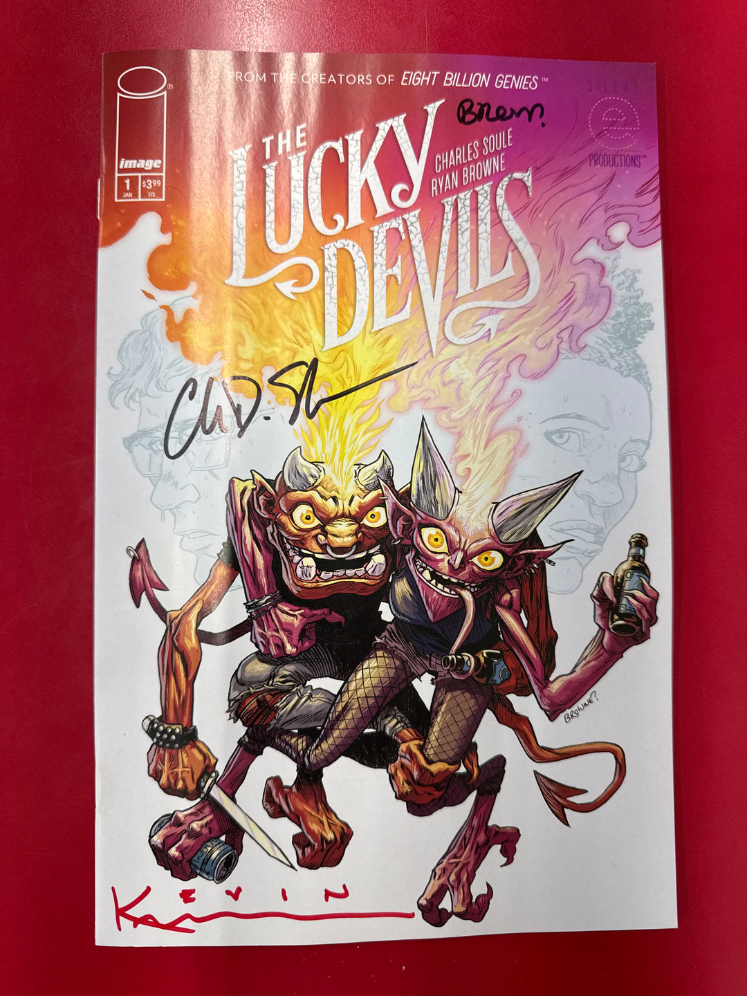 Lucky Devils #1 (Of 9) Cover A Ryan Browne (Mature) TRIPLE-SIGNED!