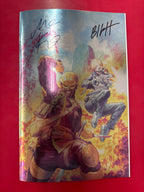 Fort Psycho #1 Cover F Lewis Larosa Foil Variant *DOUBLE-SIGNED*