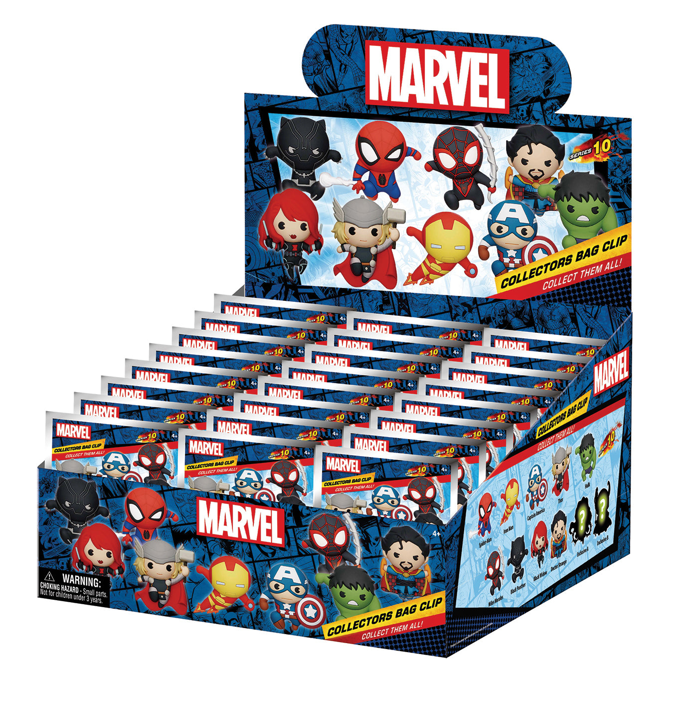 Marvel Classic 3D Foam Bag Clip Keychain