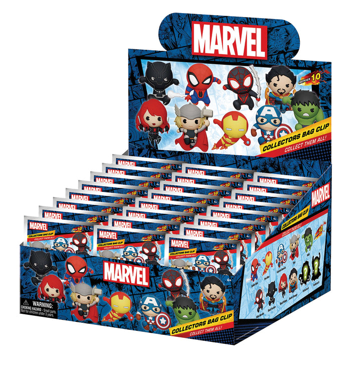 Marvel Classic 3D Foam Bag Clip Keychain