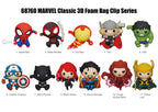Marvel Classic 3D Foam Bag Clip Keychain