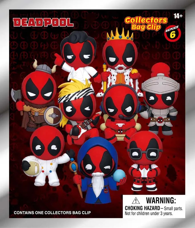 Deadpool Series 6 3D Foam Bag Clip Keychain