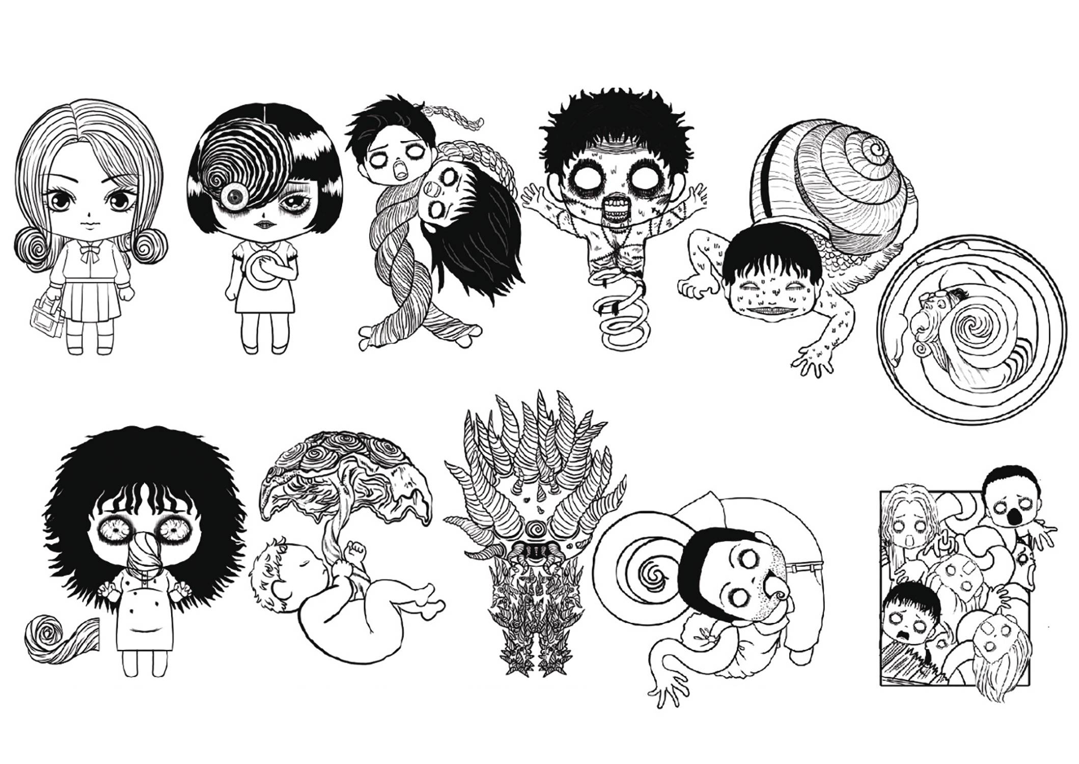 Uzumaki Foam Bag Clip Keychain